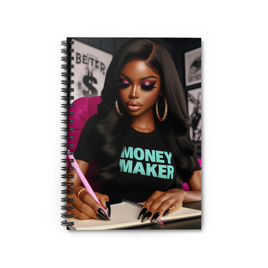 Money Maker Spiral Notebook Paper products Printify One Size
