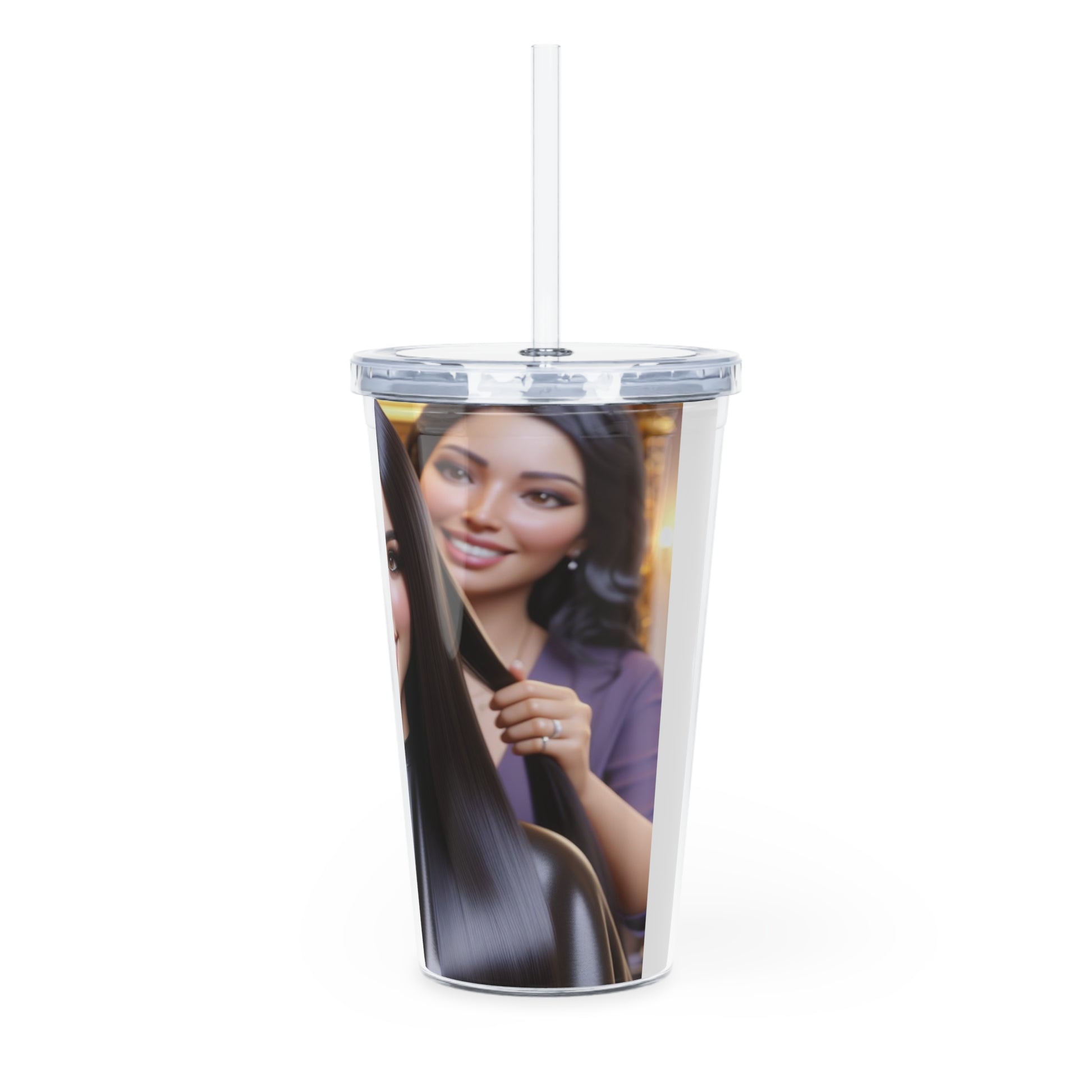Hair Day Tumbler with Straw Mug Printify