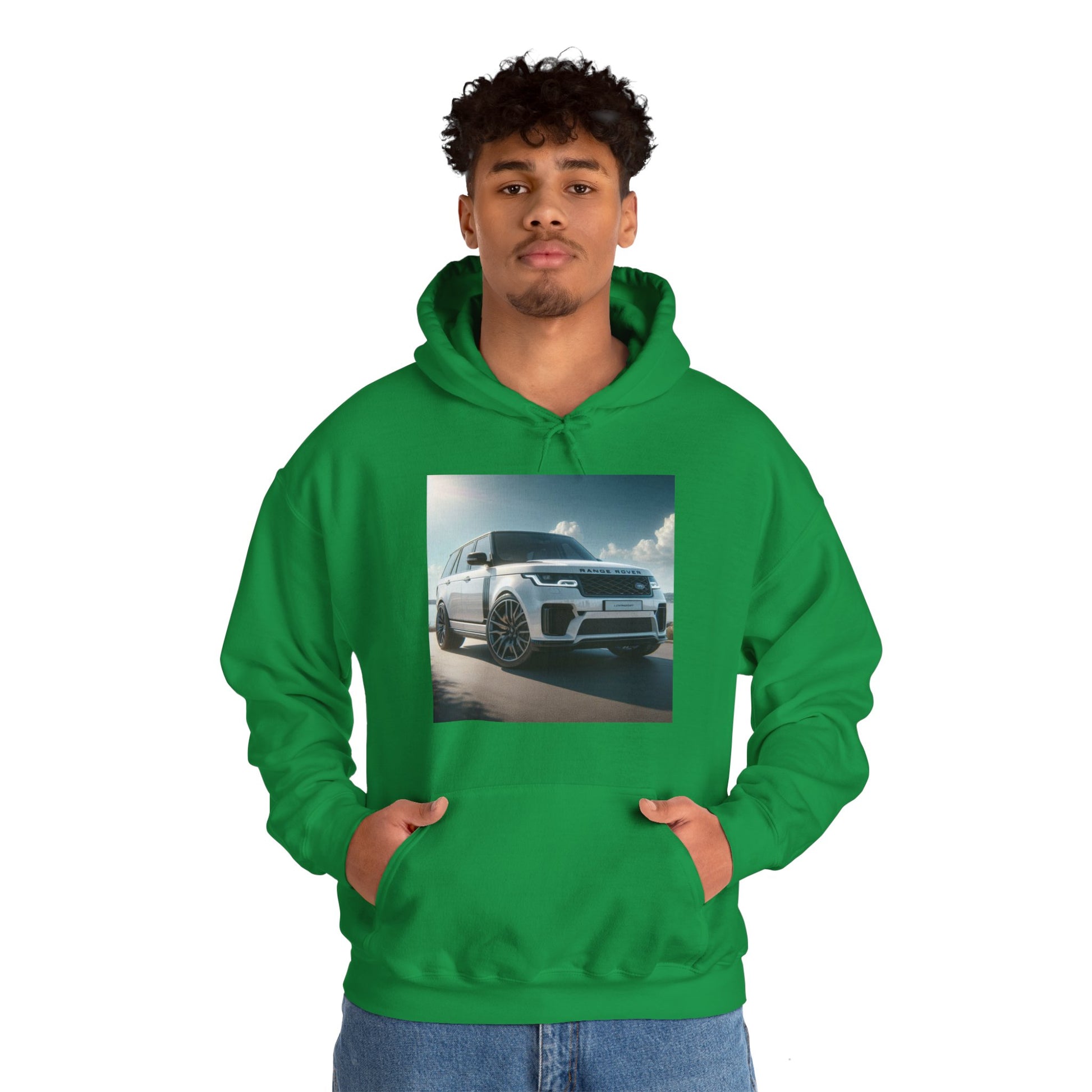 White Range Rover Hoodie Hoodie Printify