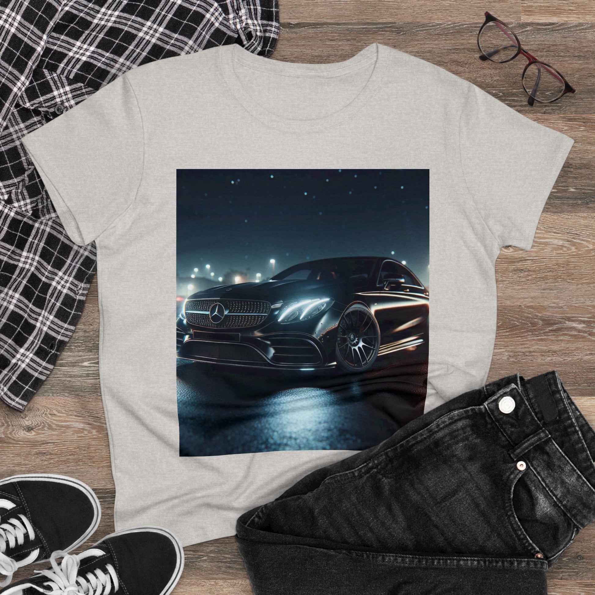 Black Mercedes T-Shirt T-Shirt Printify