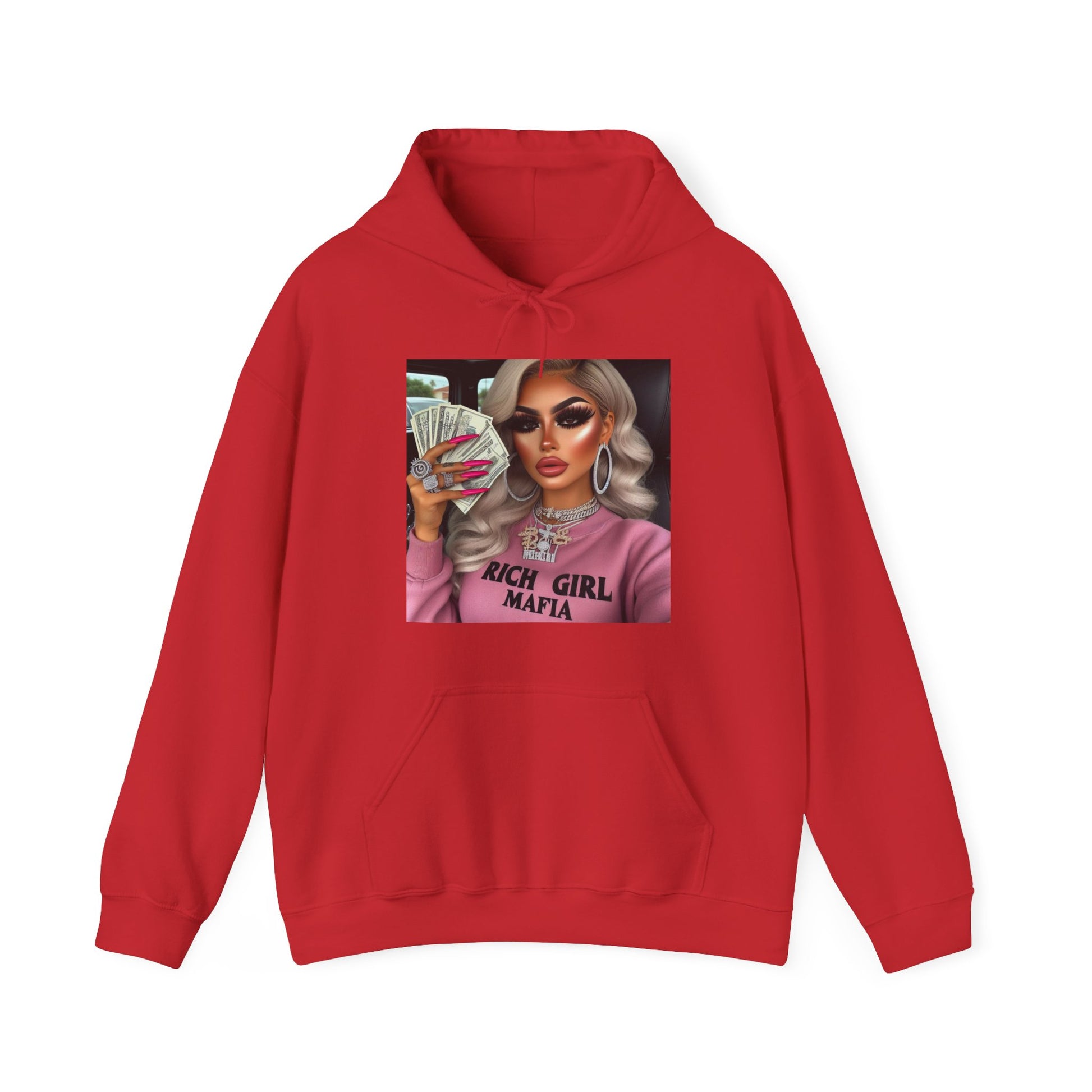 Rich Girl Mafia Hoodie Hoodie Printify Red S