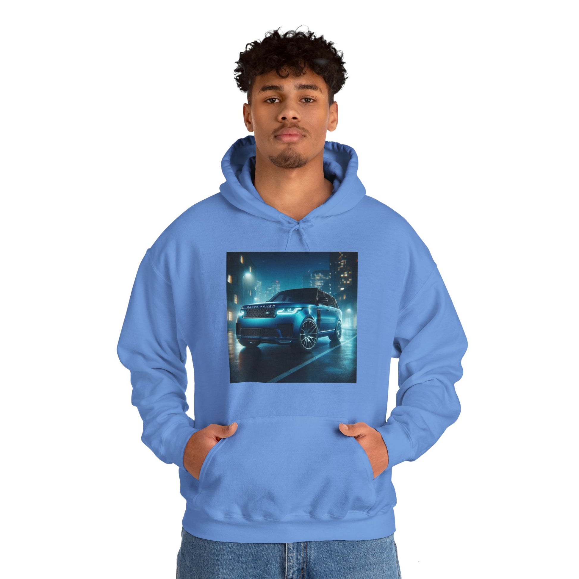 Blue Range Rover Hoodie Hoodie Printify