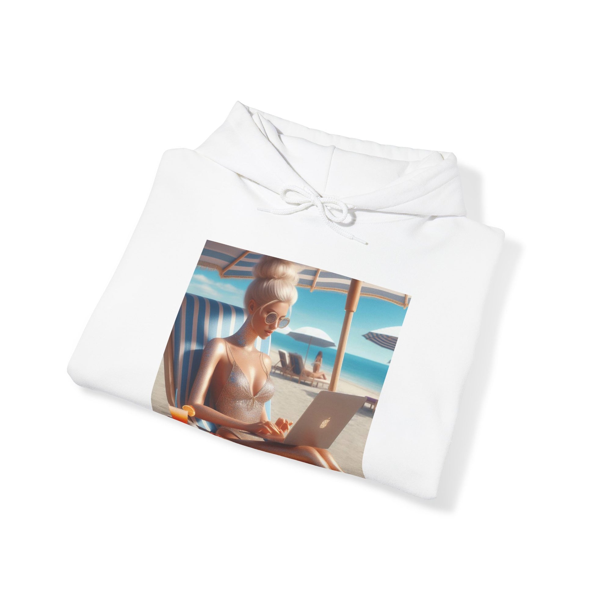 Work Day at the Beach Hoodie Hoodie Printify