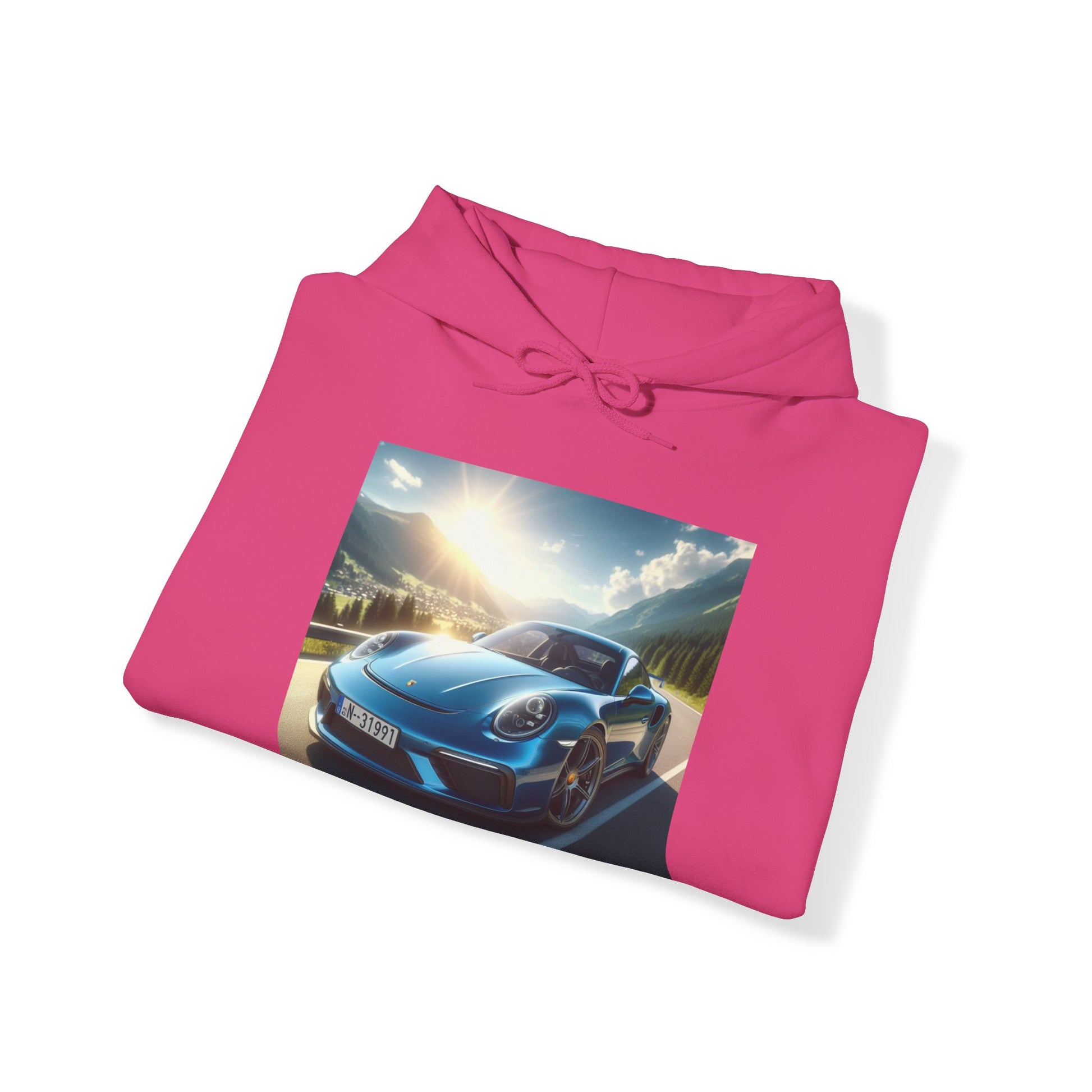 Blue Porsche Hoodie Hoodie Printify