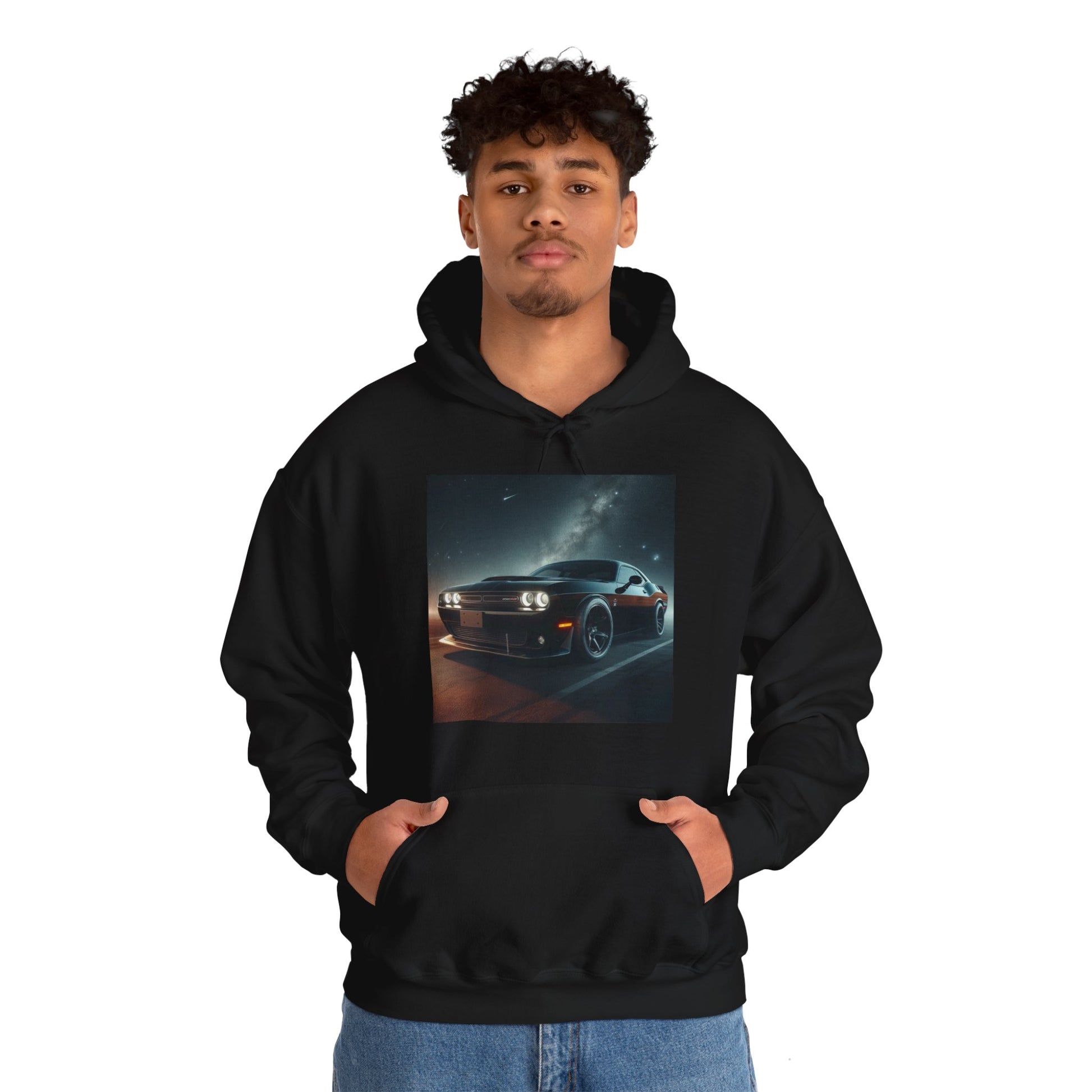 Black Challenger Hoodie Hoodie Printify