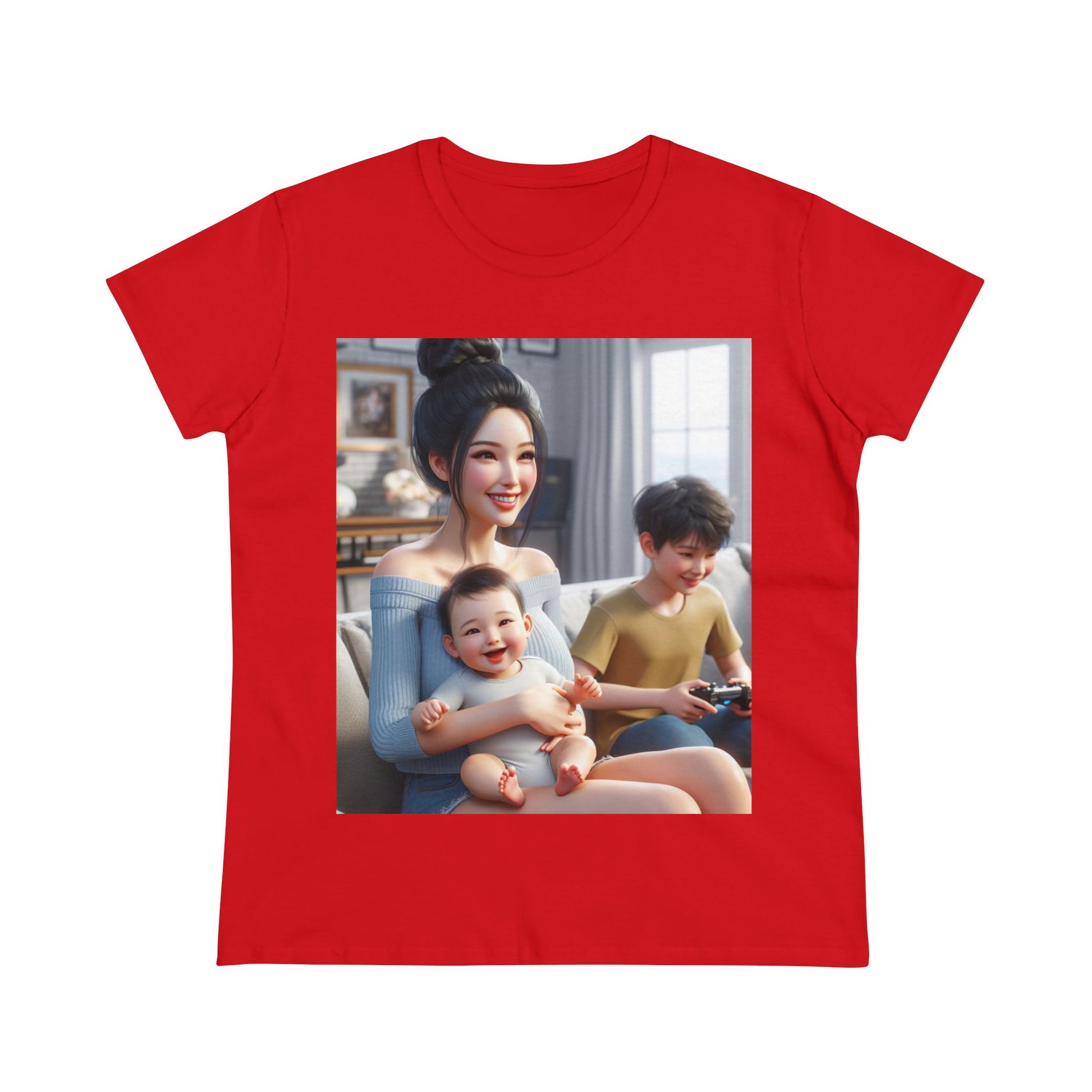 Family Time T-Shirt T-Shirt Printify Red S