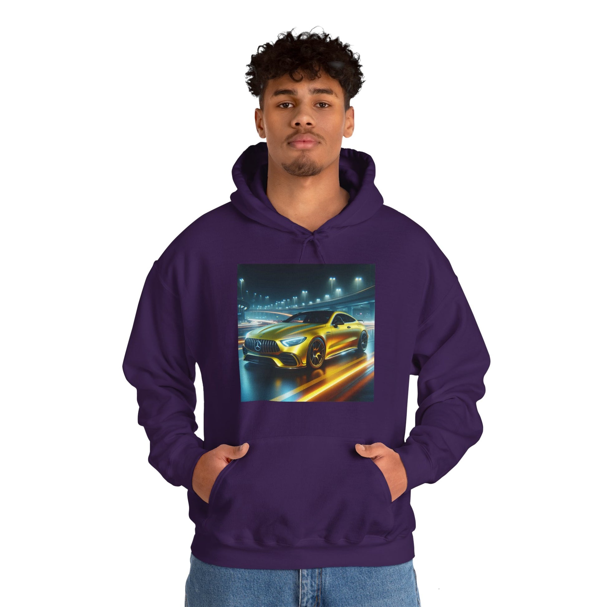 Yellow Mercedes Hoodie Hoodie Printify