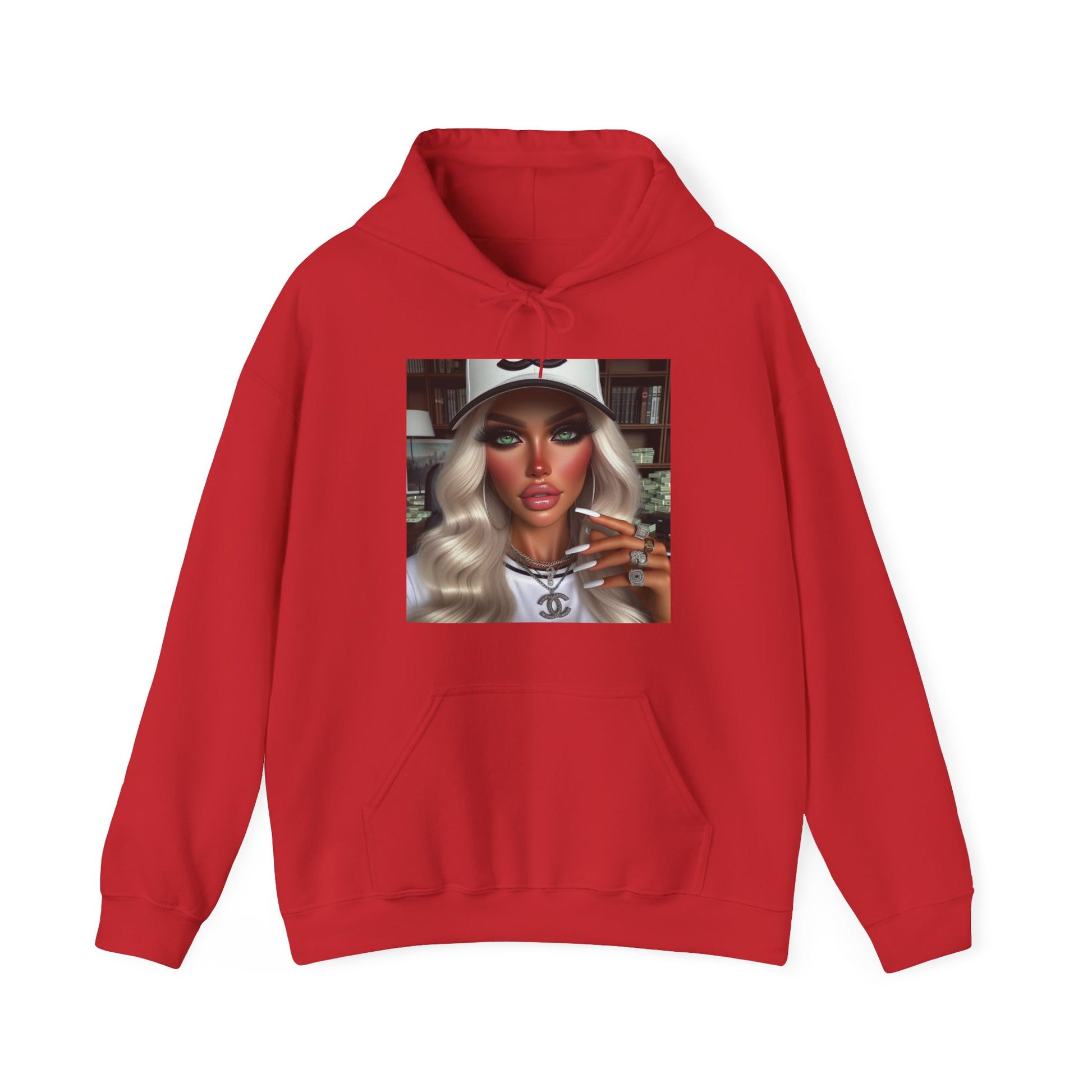 Big Money Hoodie Hoodie Printify Red S