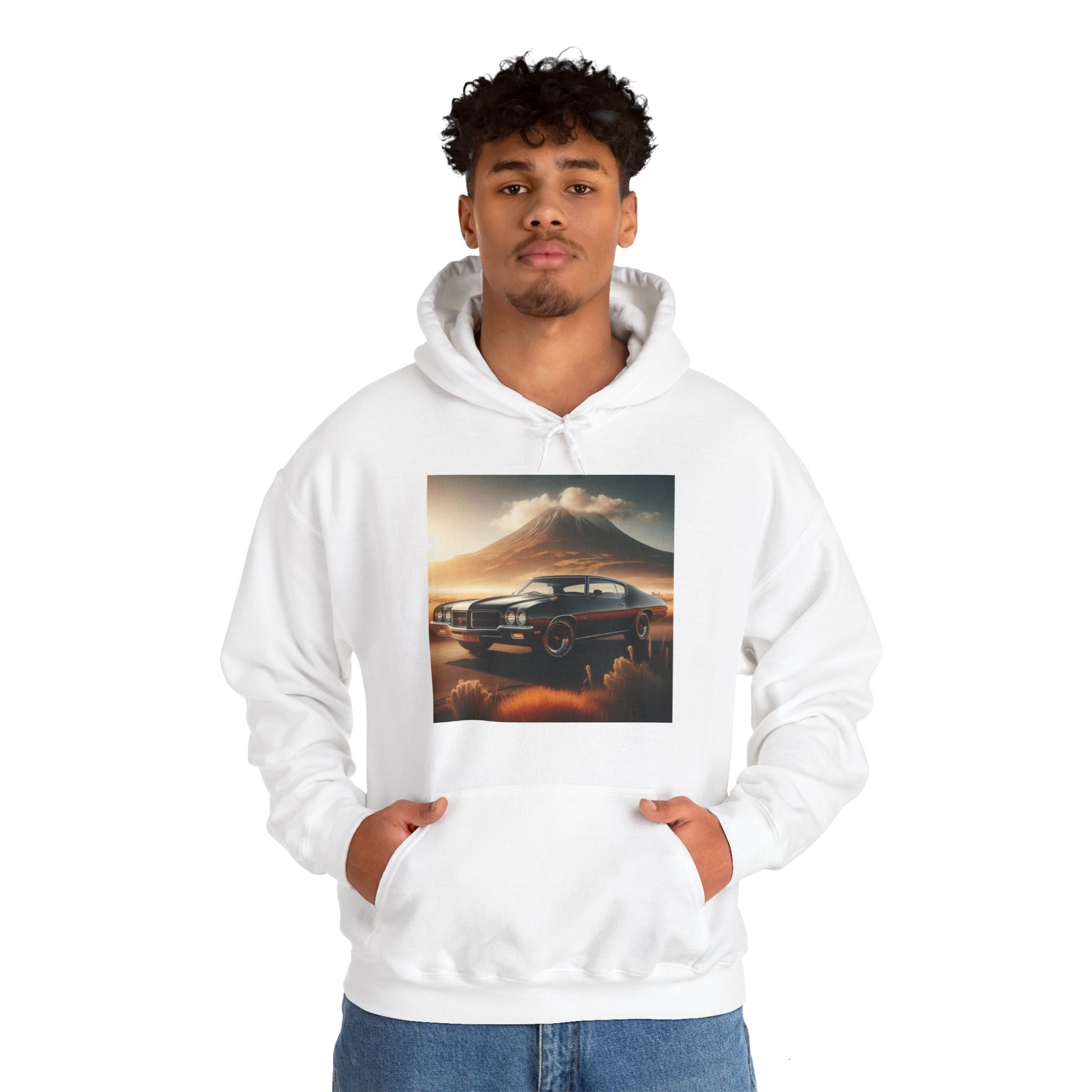 1972 Black Buick Gran Sport Hoodie Hoodie Printify