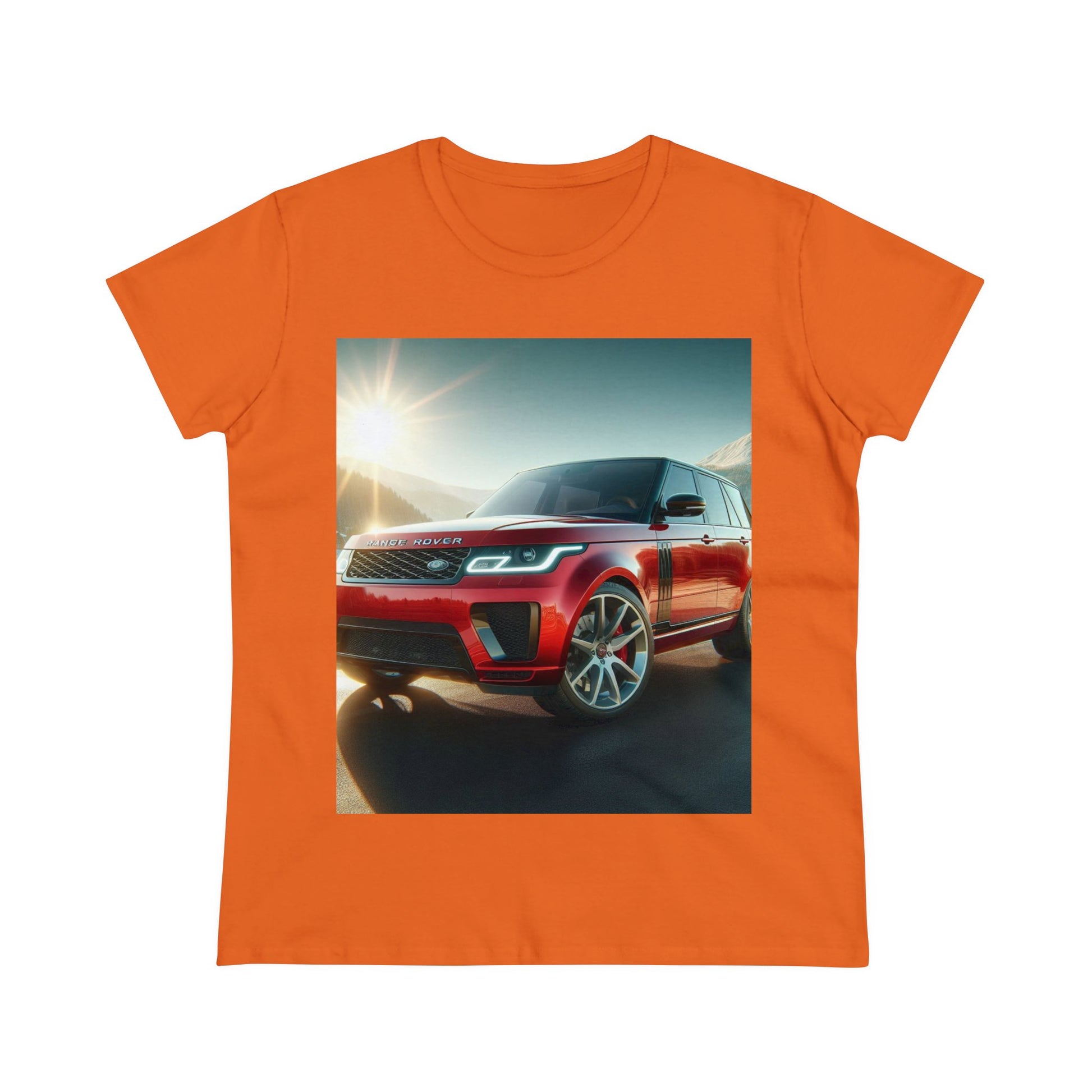 Red Range Rover T-Shirt T-Shirt Printify Orange S