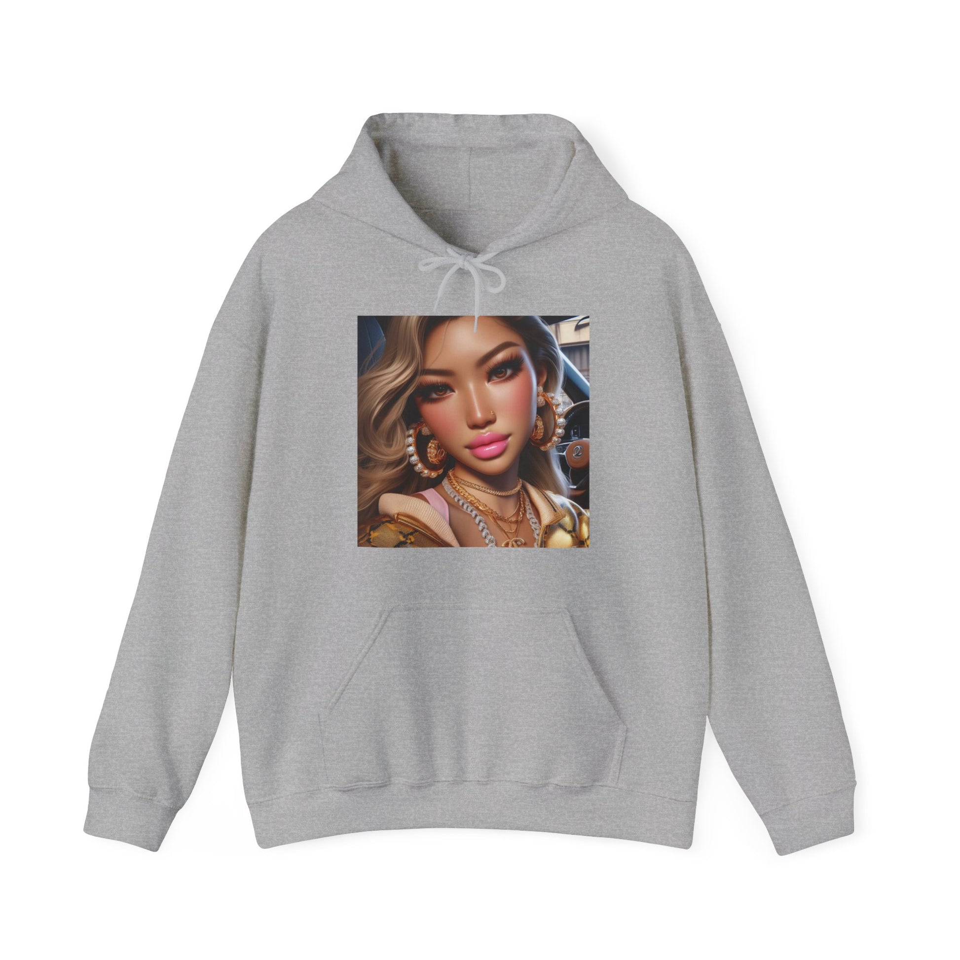 Car Beauty Hoodie Hoodie Printify Sport Grey S