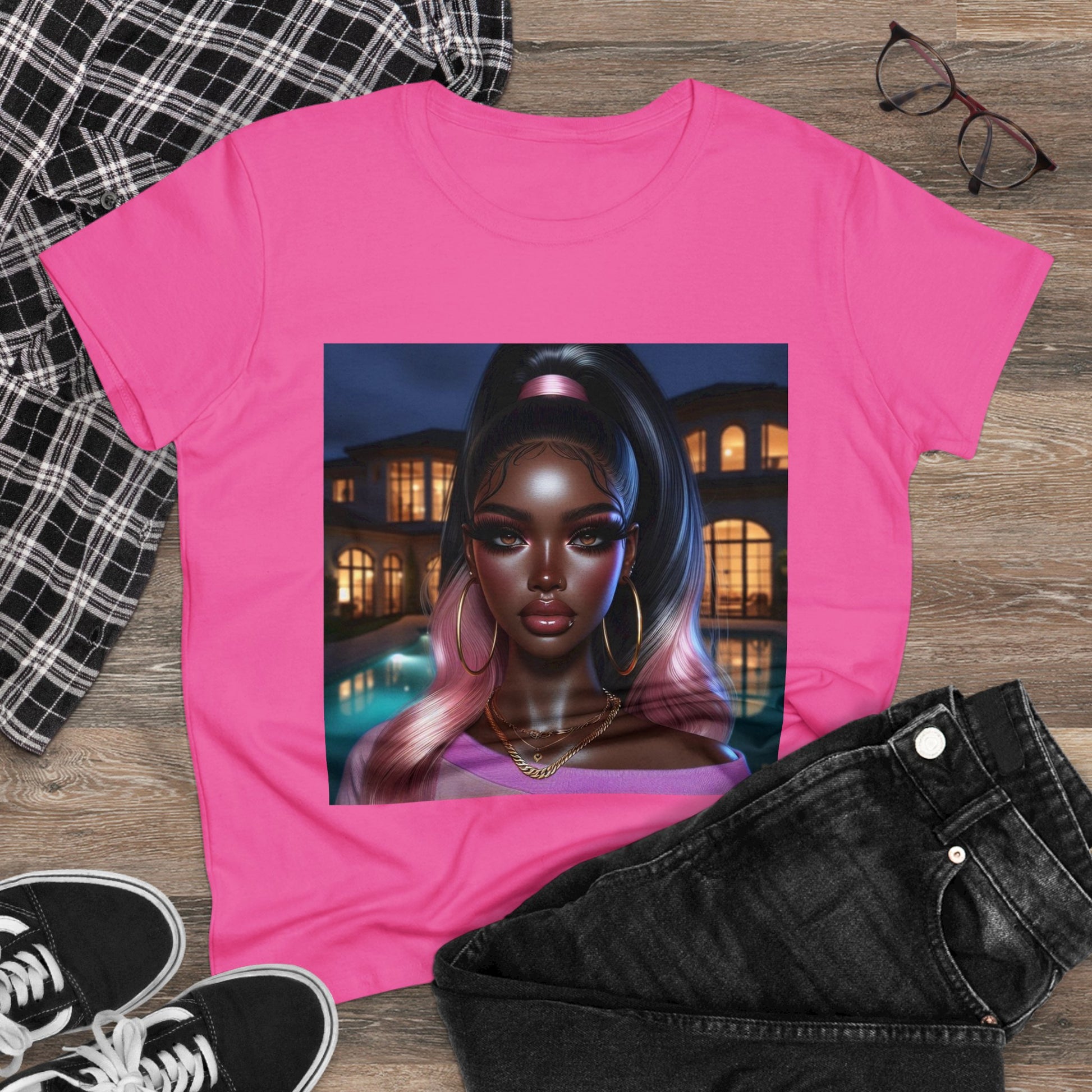 Pink at Night T-Shirt T-Shirt Printify