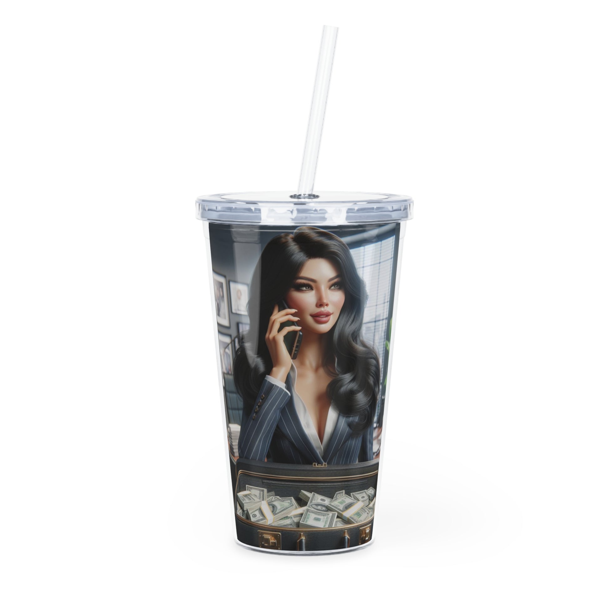 Business Deal Tumbler with Straw Mug Printify 20oz Transparent