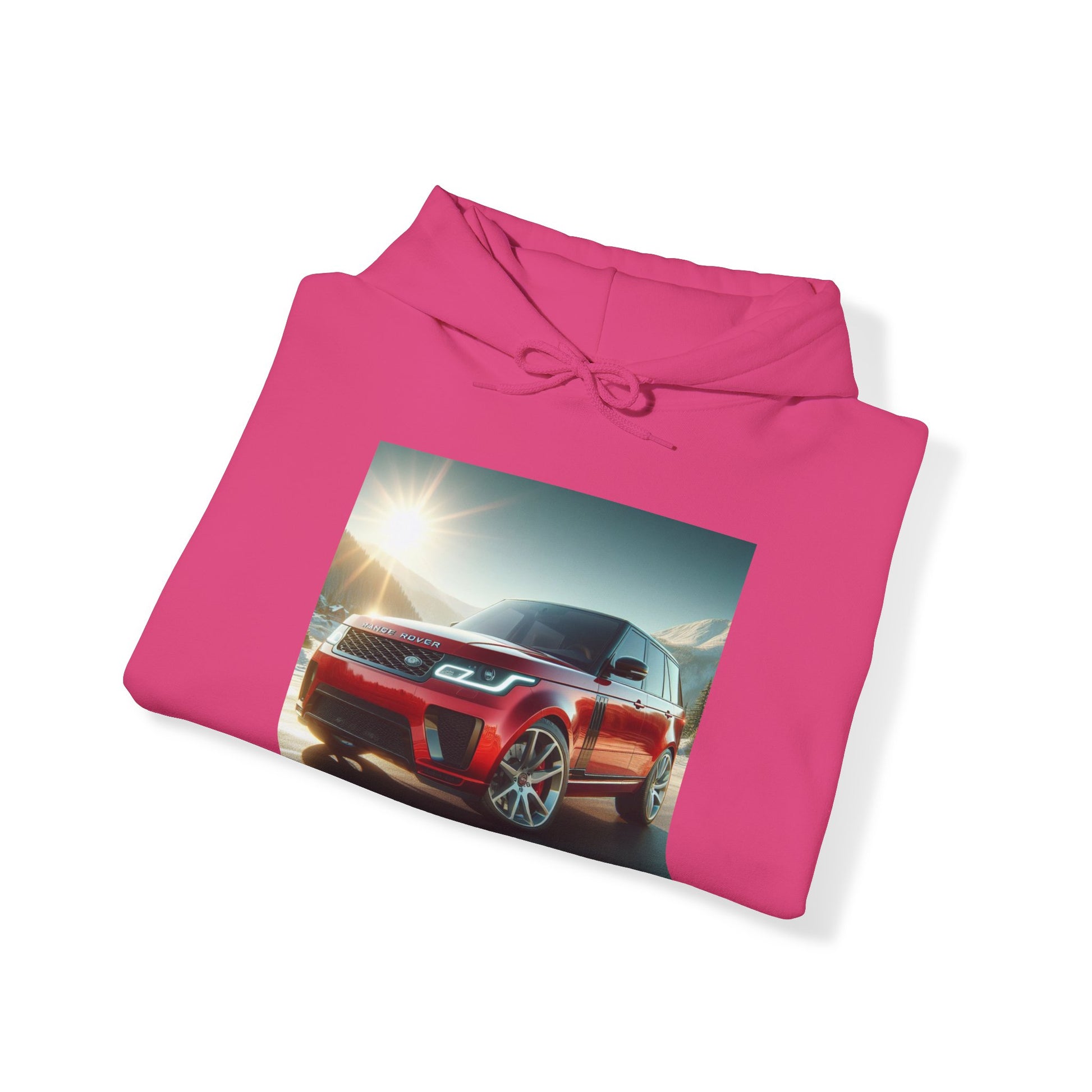 Red Range Rover Hoodie Hoodie Printify