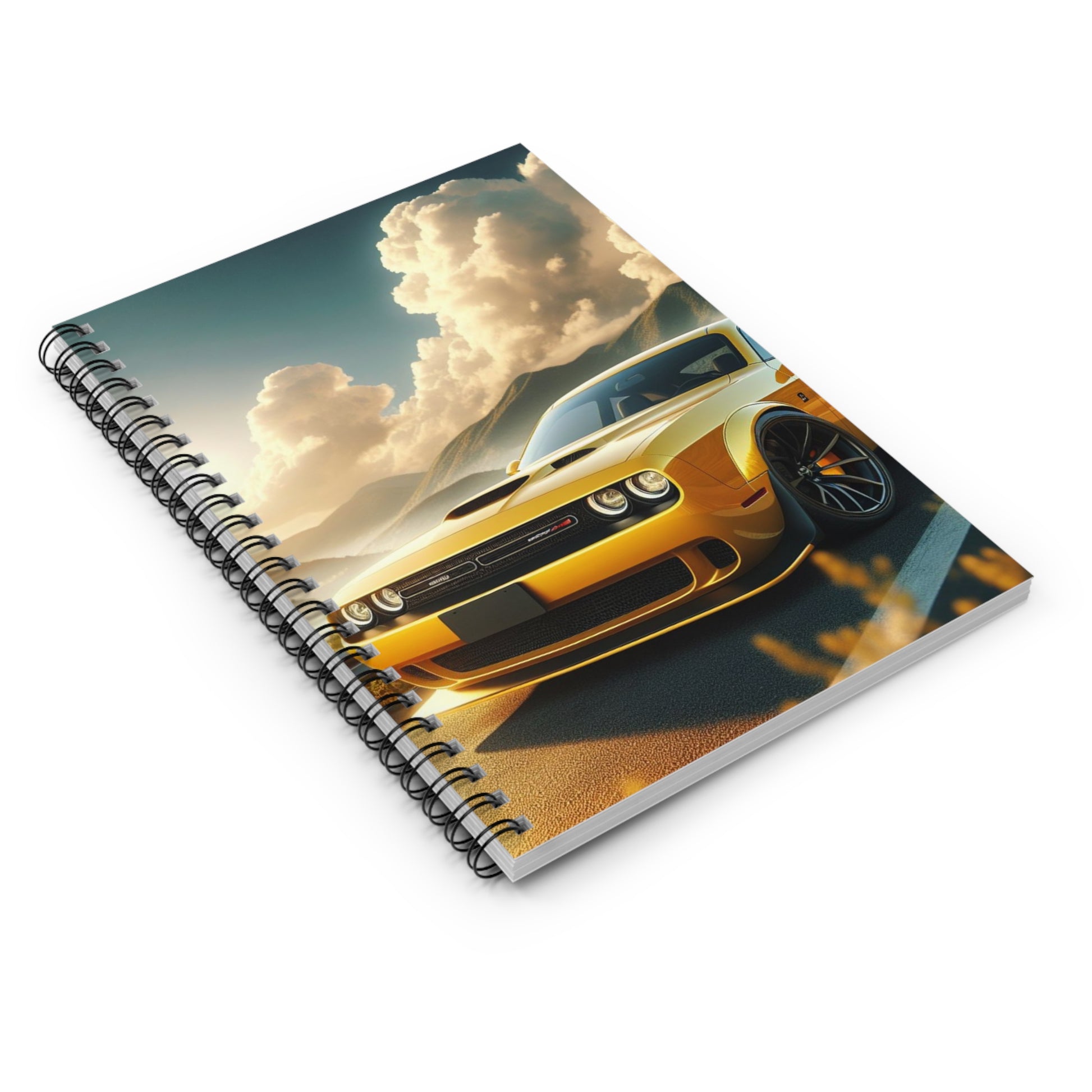 Yellow Challenger Spiral Notebook Paper products Printify