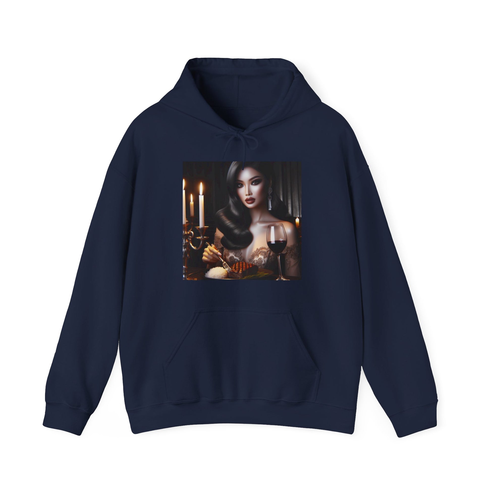 Elegant Meal Hoodie Hoodie Printify Navy S