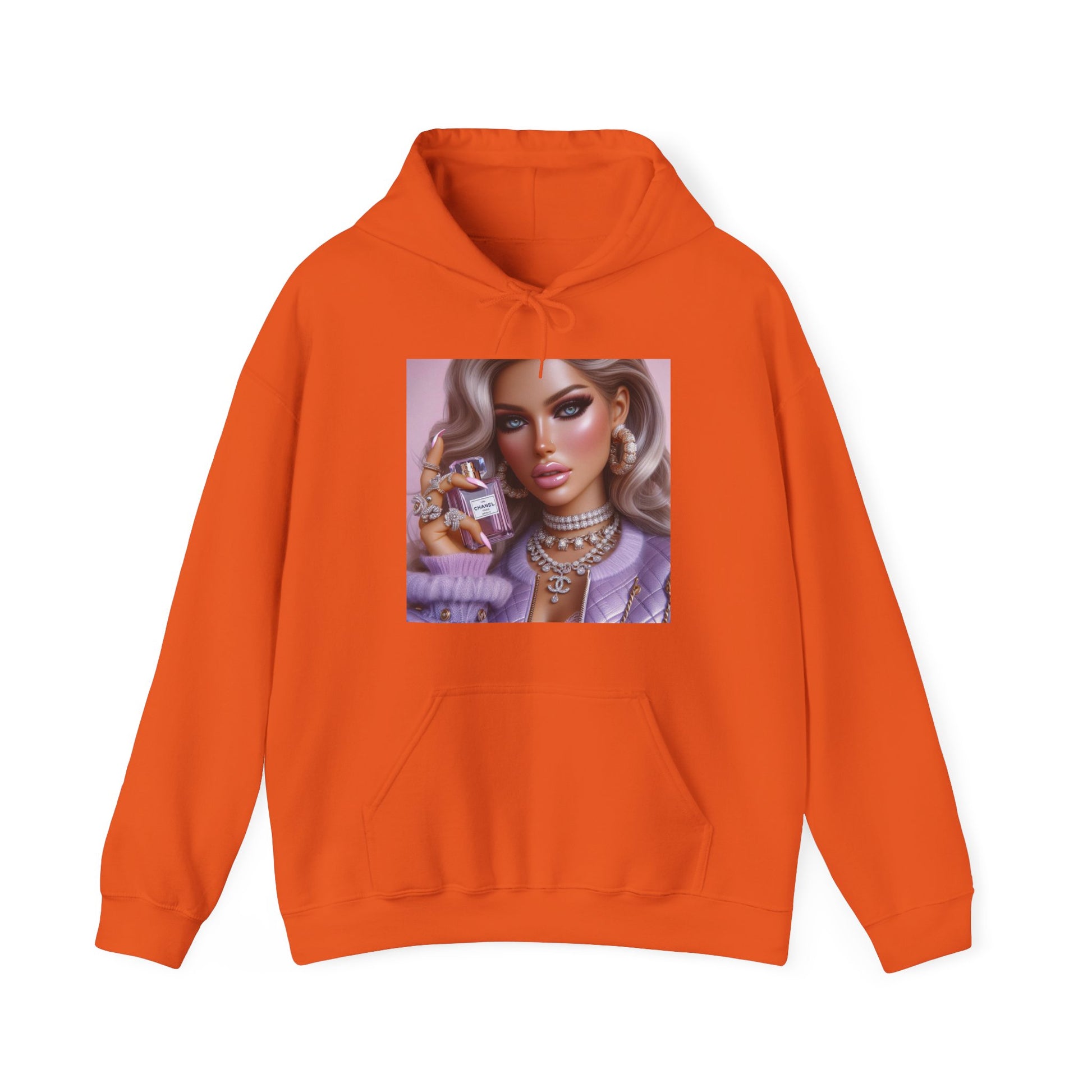 Chanel Please Hoodie Hoodie Printify Orange S
