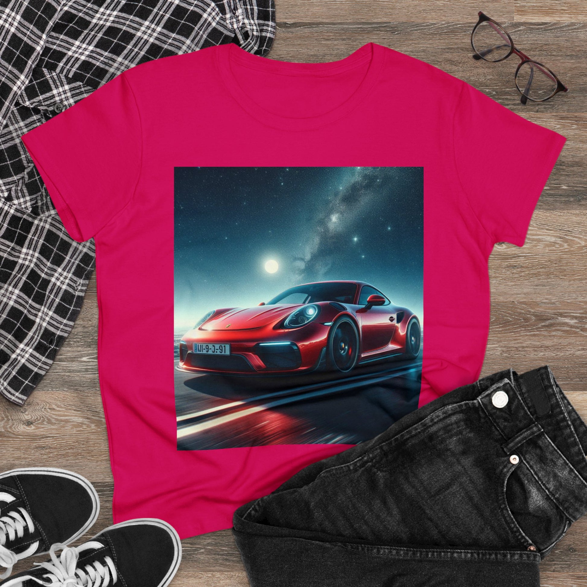 Red Porsche T-Shirt T-Shirt Printify