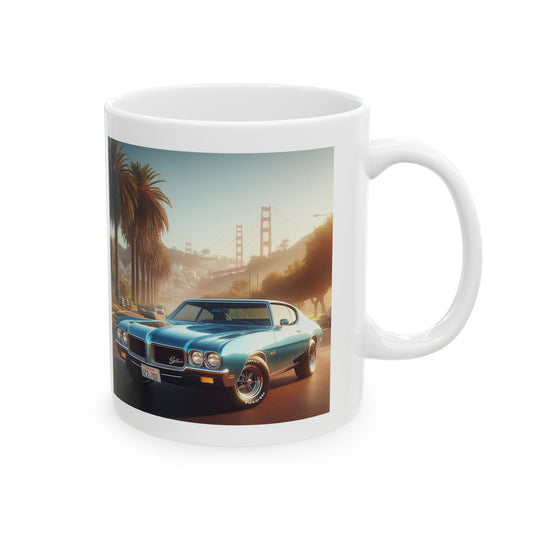 1972 Blue Buick Gran Sport Mug Mug Printify