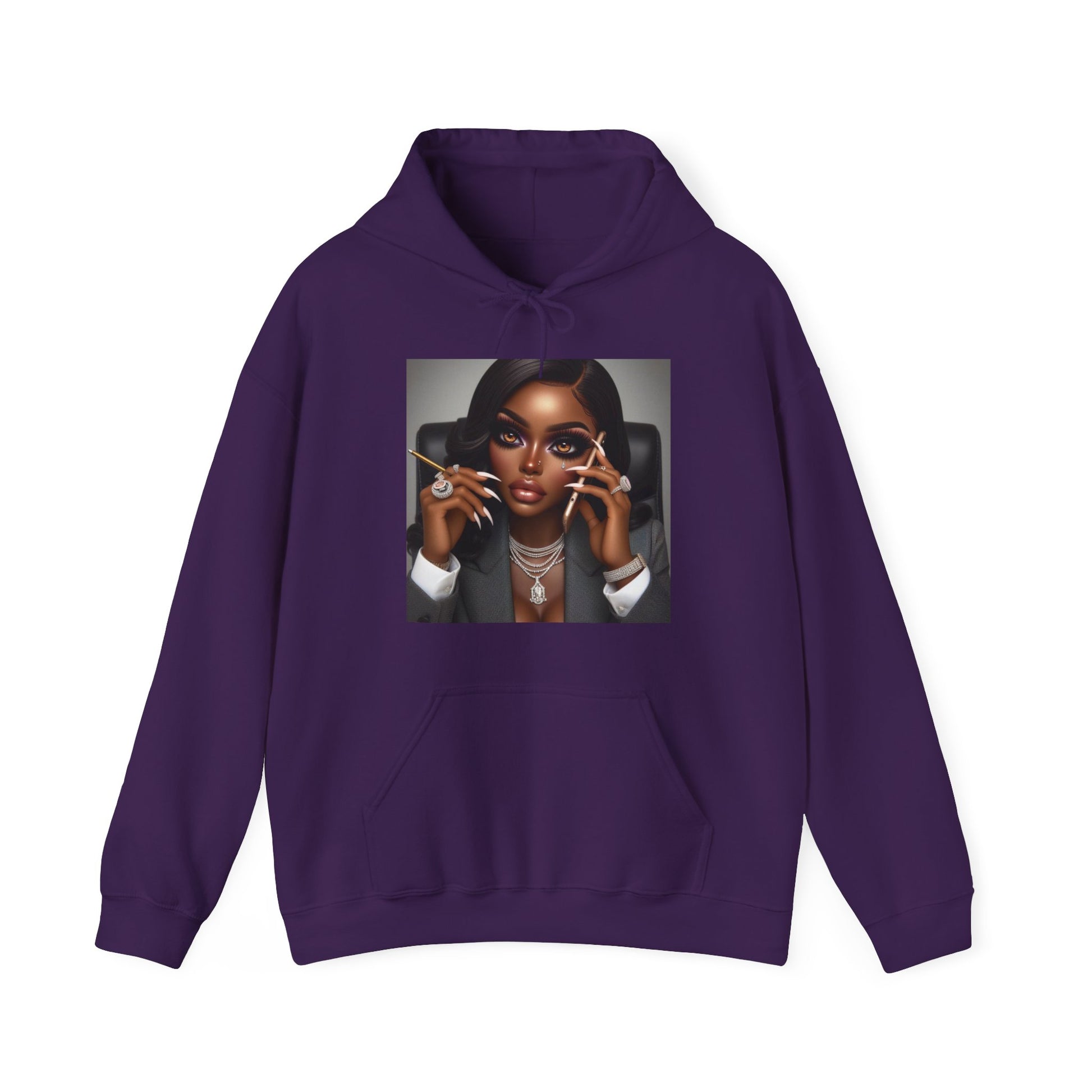 Business Call Hoodie Hoodie Printify Purple S