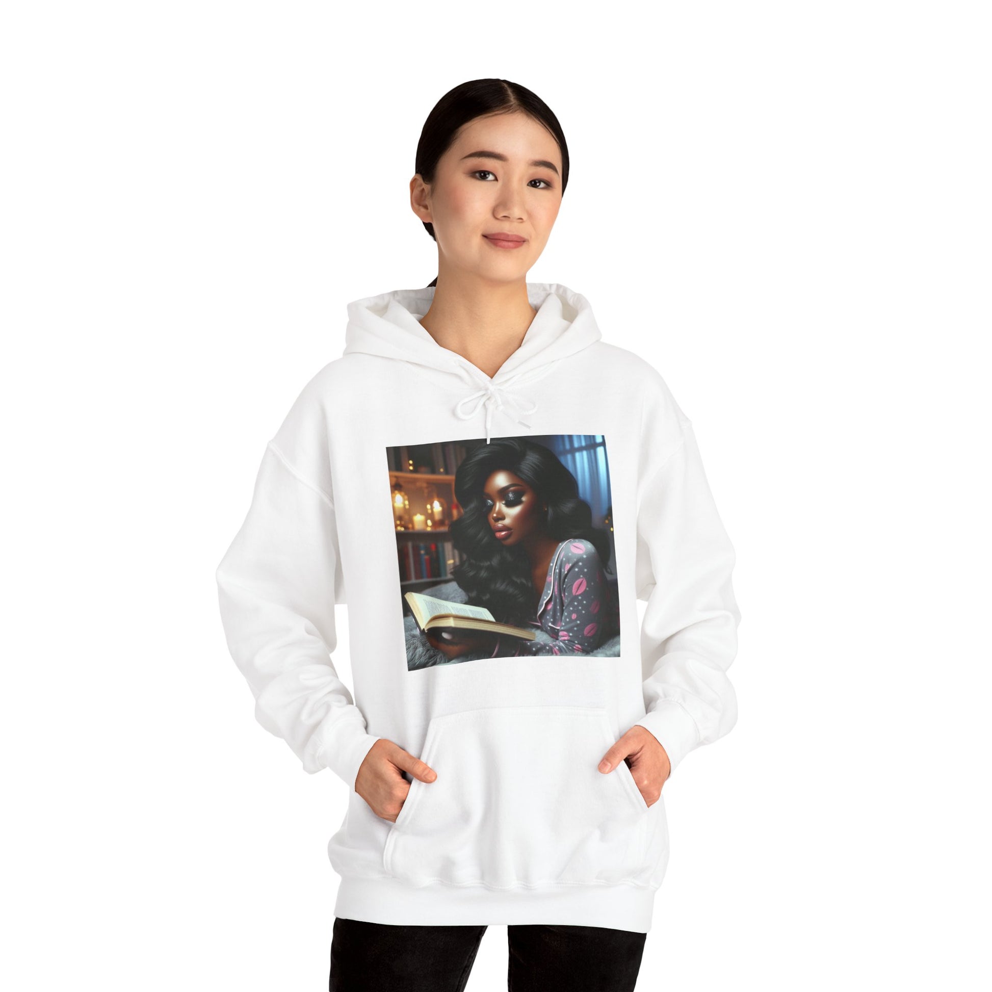Late Night Book Hoodie Hoodie Printify
