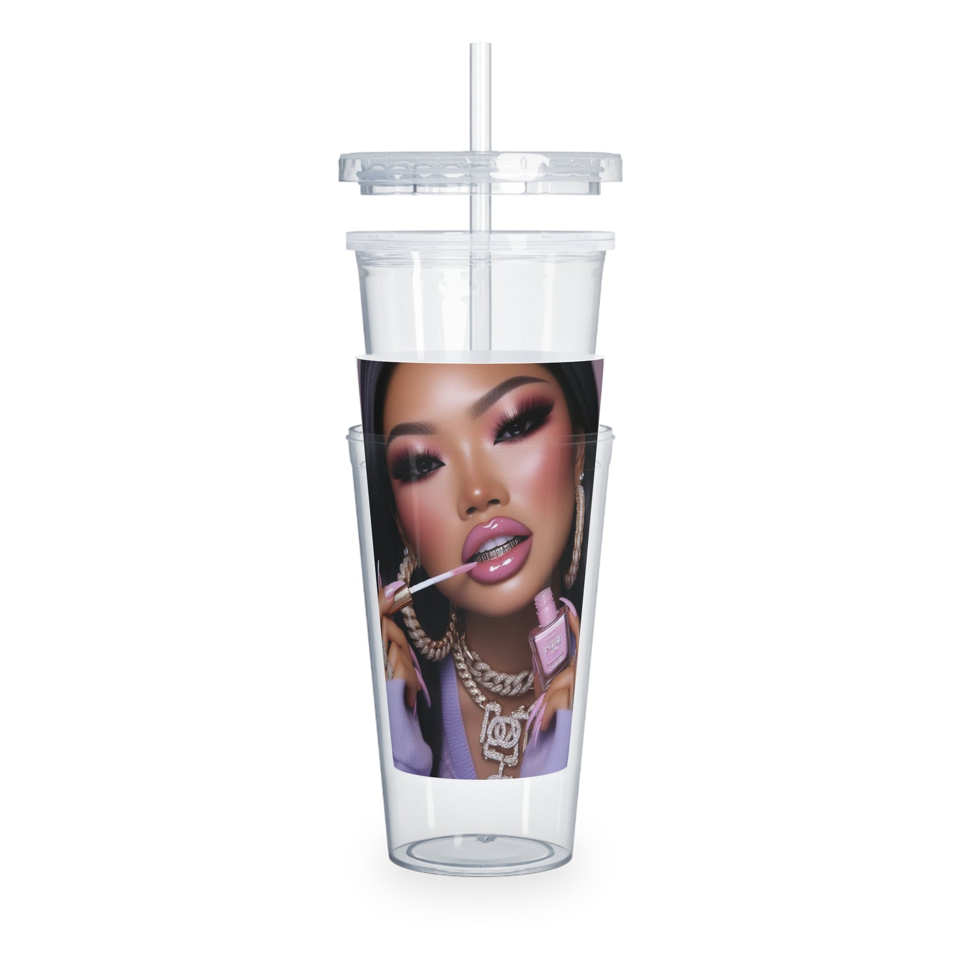 Gloss Up Tumbler with Straw Mug Printify