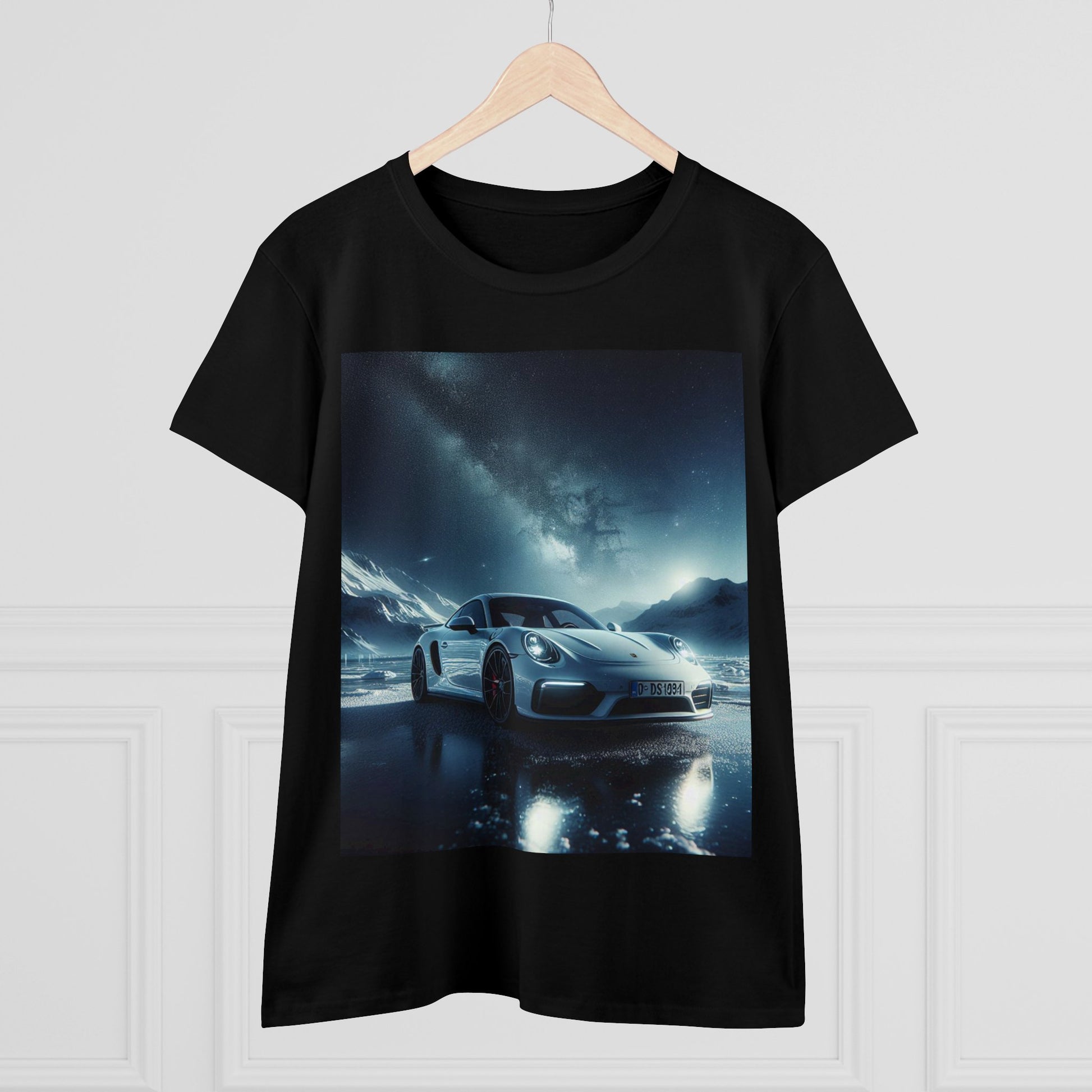 White Porsche T-Shirt T-Shirt Printify