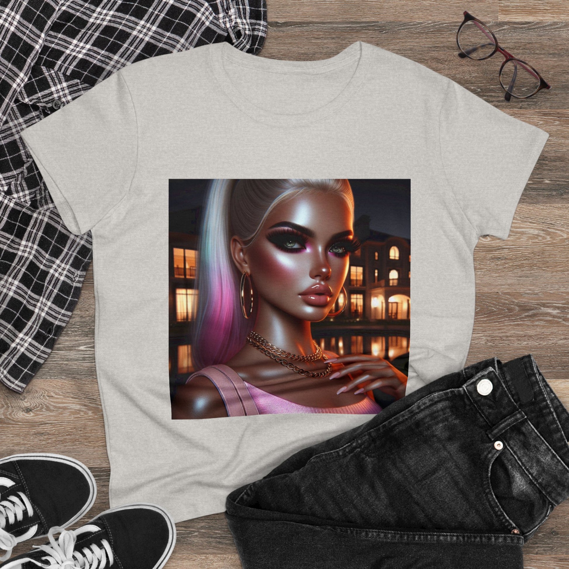 Pink at Night T-Shirt T-Shirt Printify