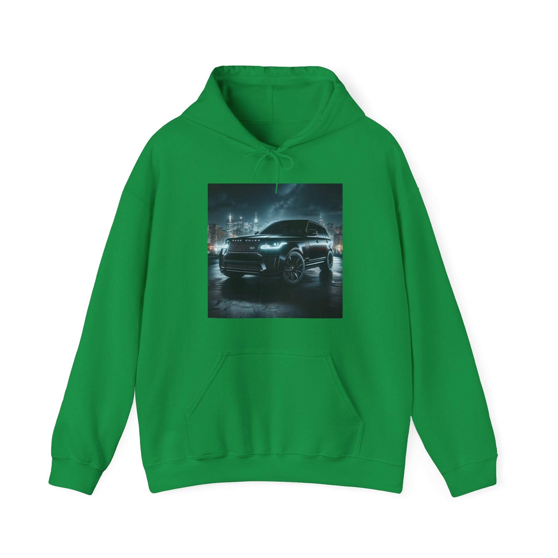 Black Range Rover Hoodie Hoodie Printify Irish Green S