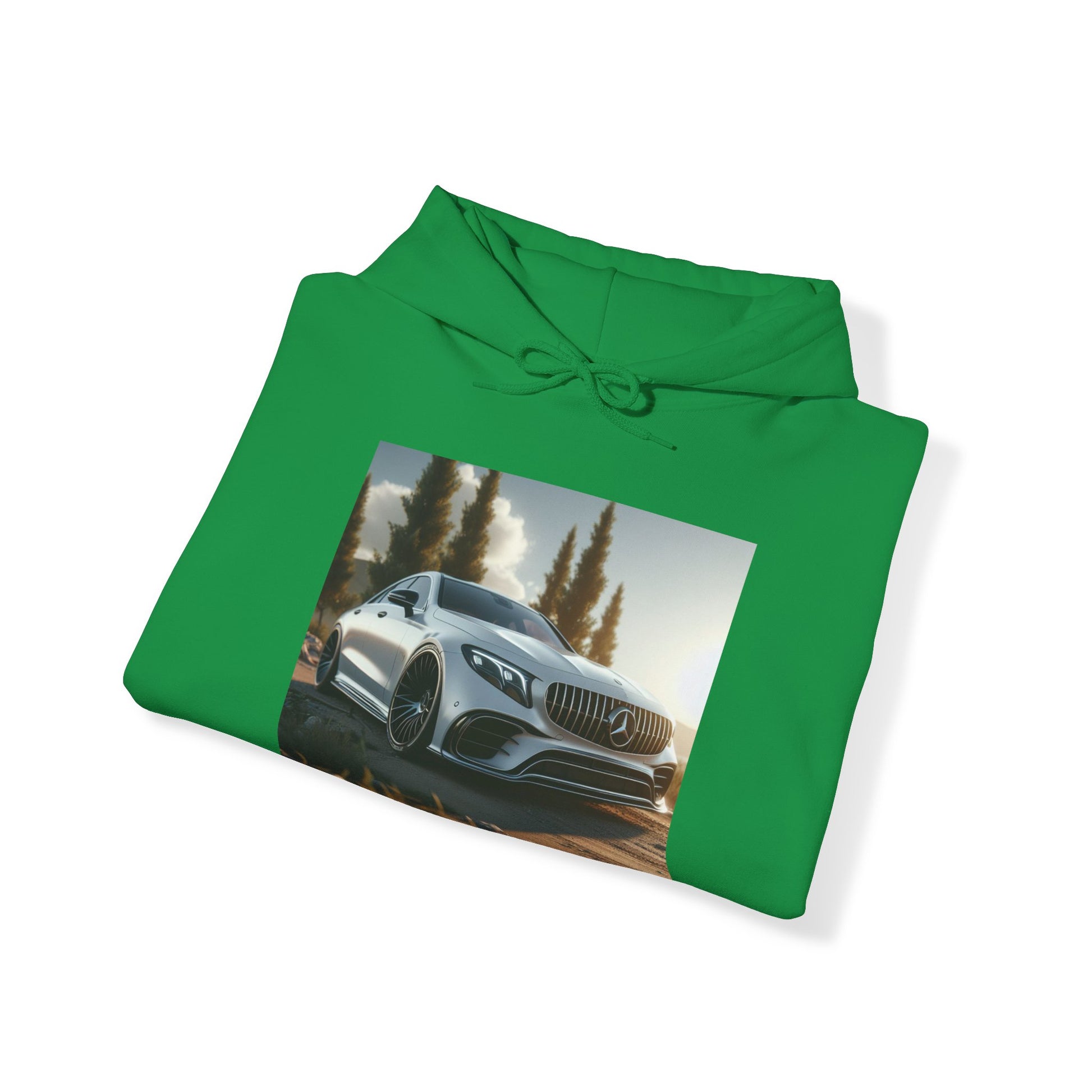 White Mercedes Hoodie Hoodie Printify