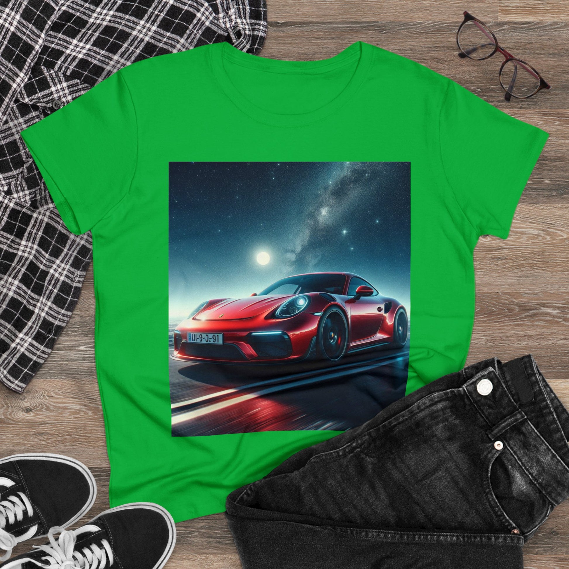Red Porsche T-Shirt T-Shirt Printify