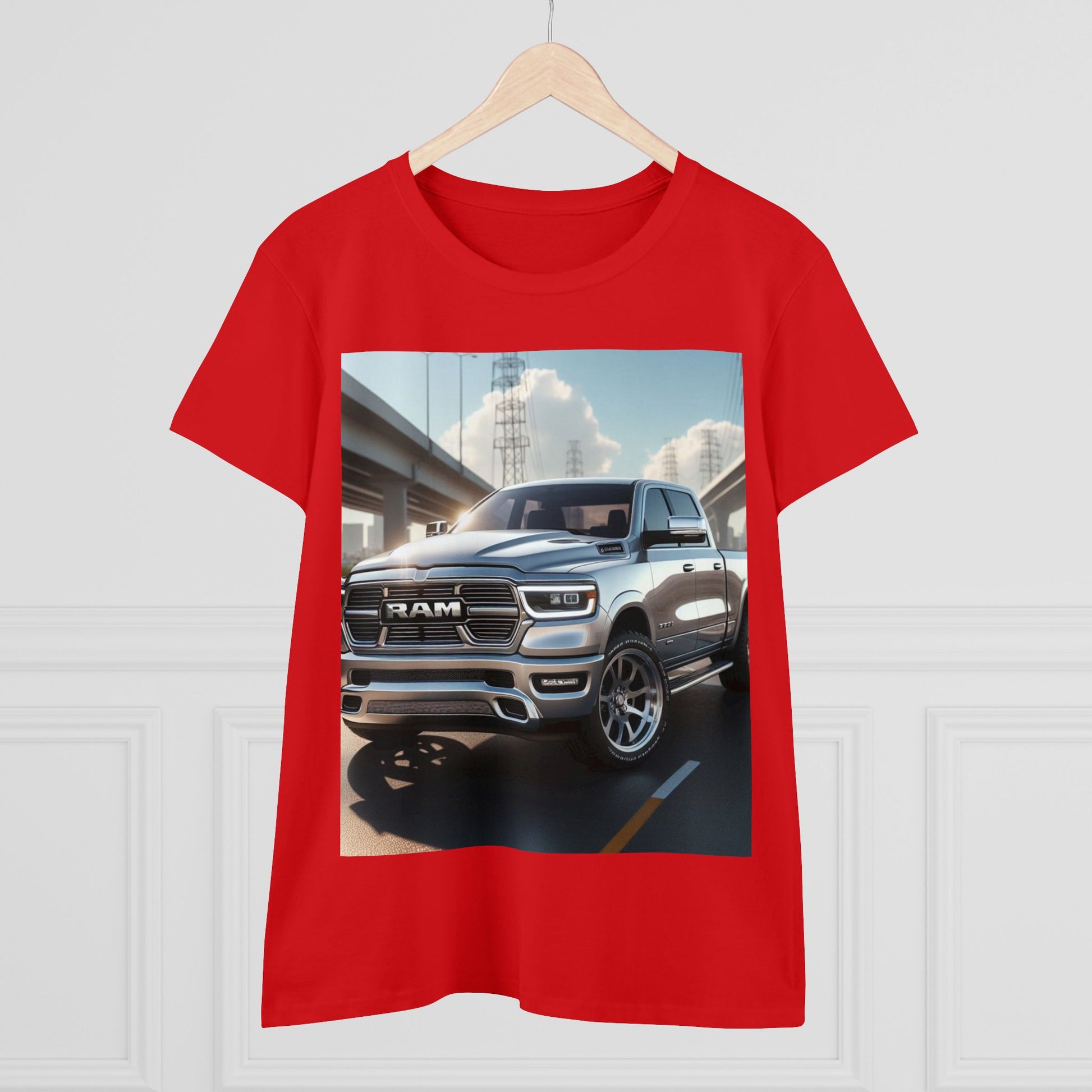 Silver Dodge Ram T-Shirt T-Shirt Printify