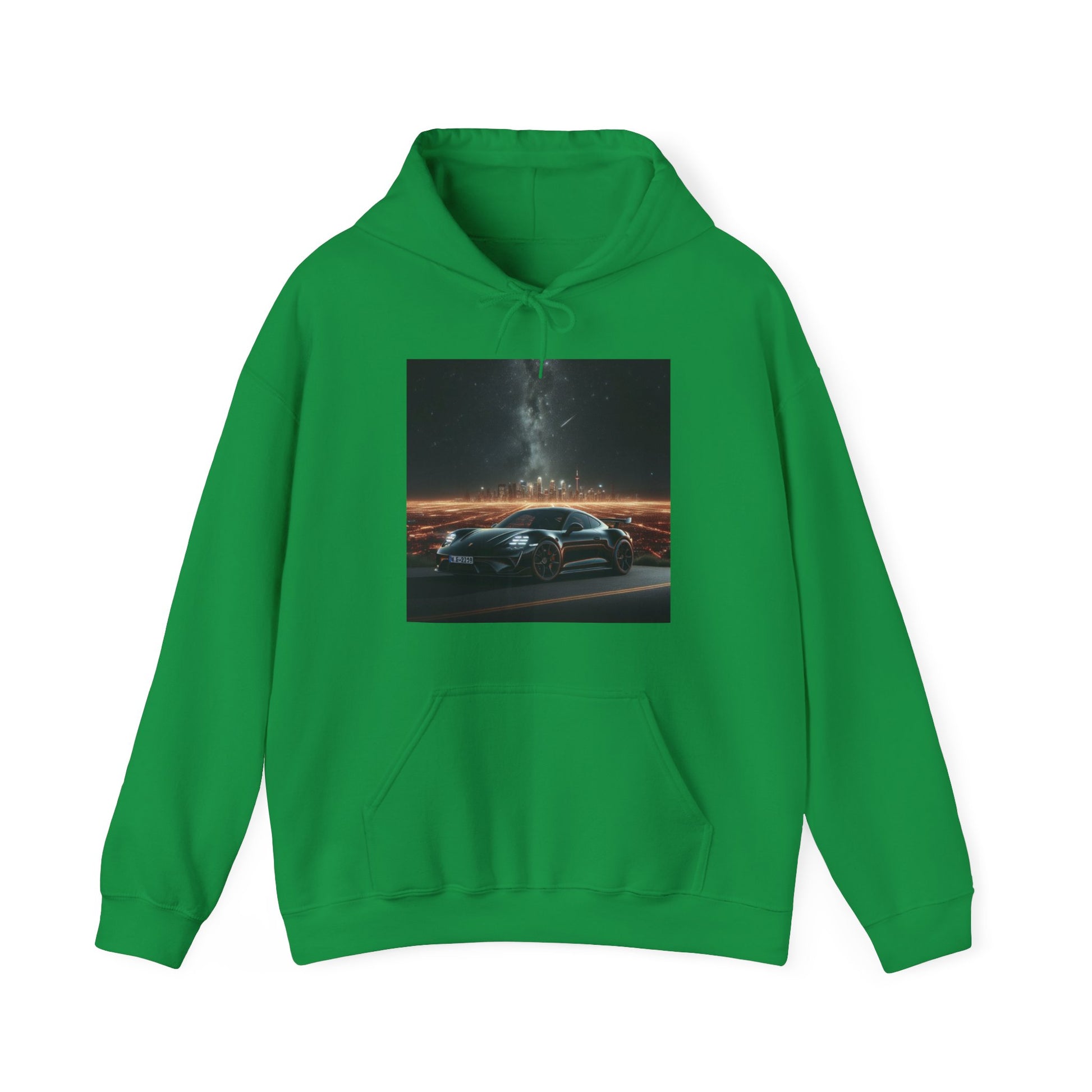 Black Porsche Hoodie Hoodie Printify Irish Green S