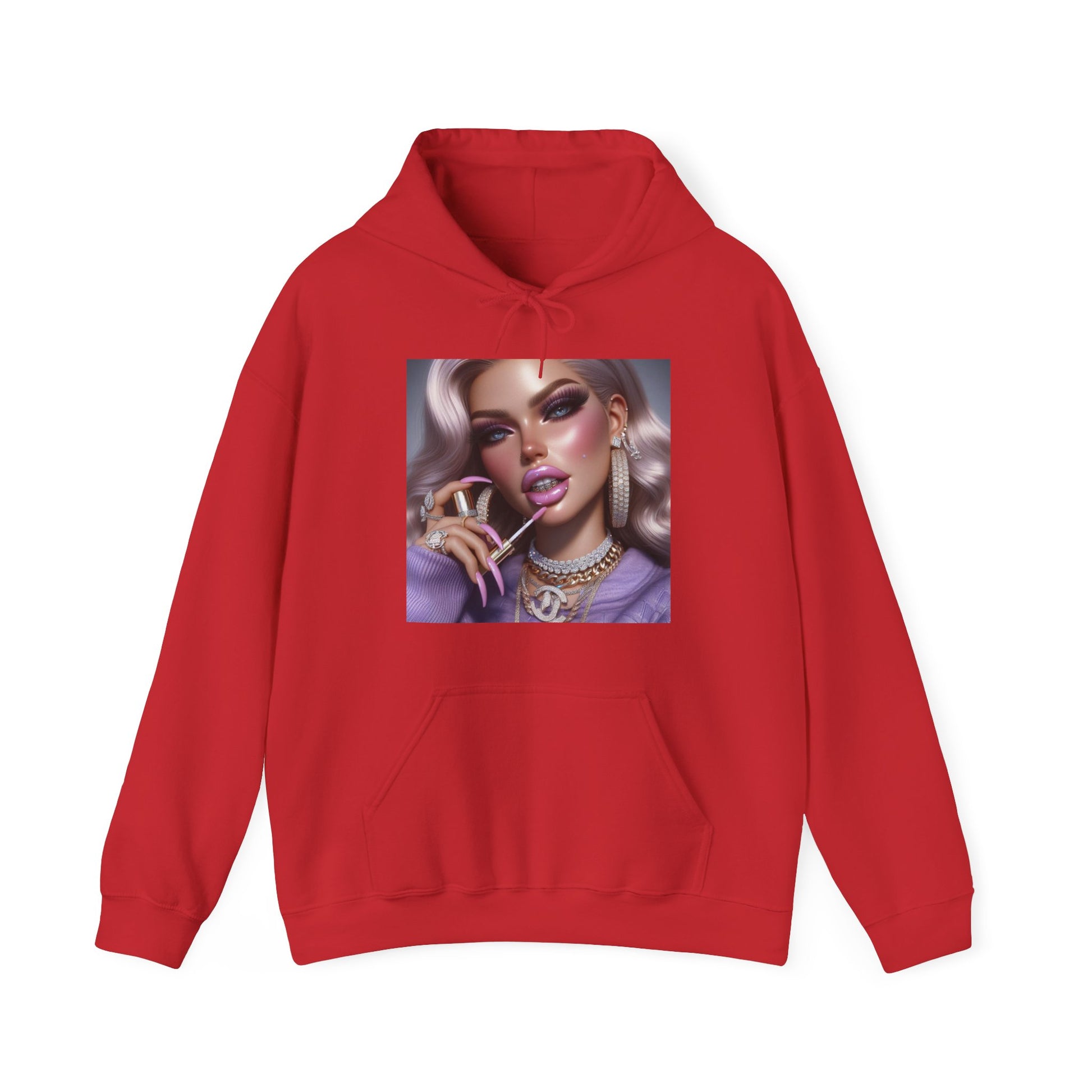 Gloss Up Hoodie Hoodie Printify Red S