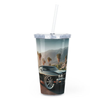 1972 Black Buick Gran Sport Tumbler with Straw Mug Printify 20oz Transparent