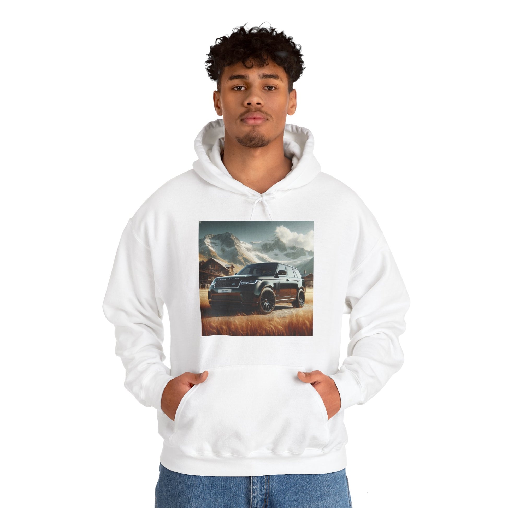 Black Range Rover Hoodie Hoodie Printify