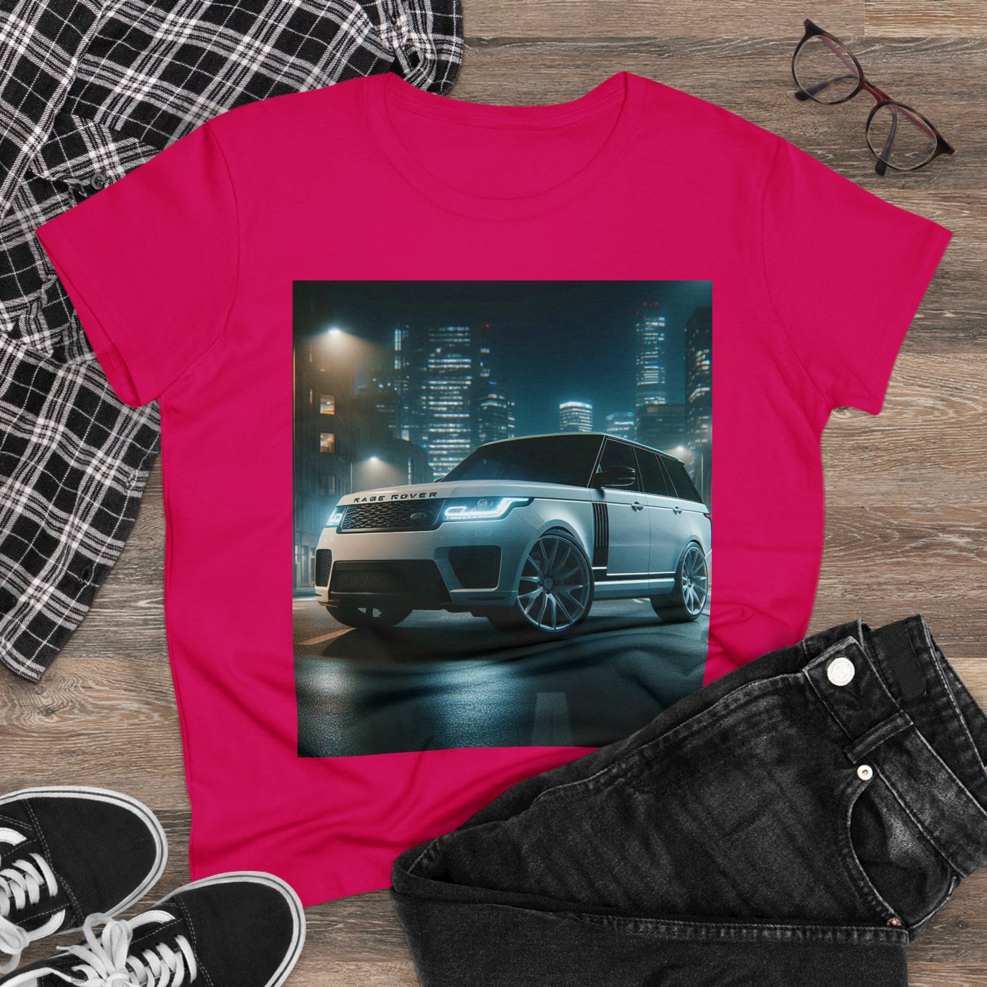 White Range Rover T-Shirt T-Shirt Printify