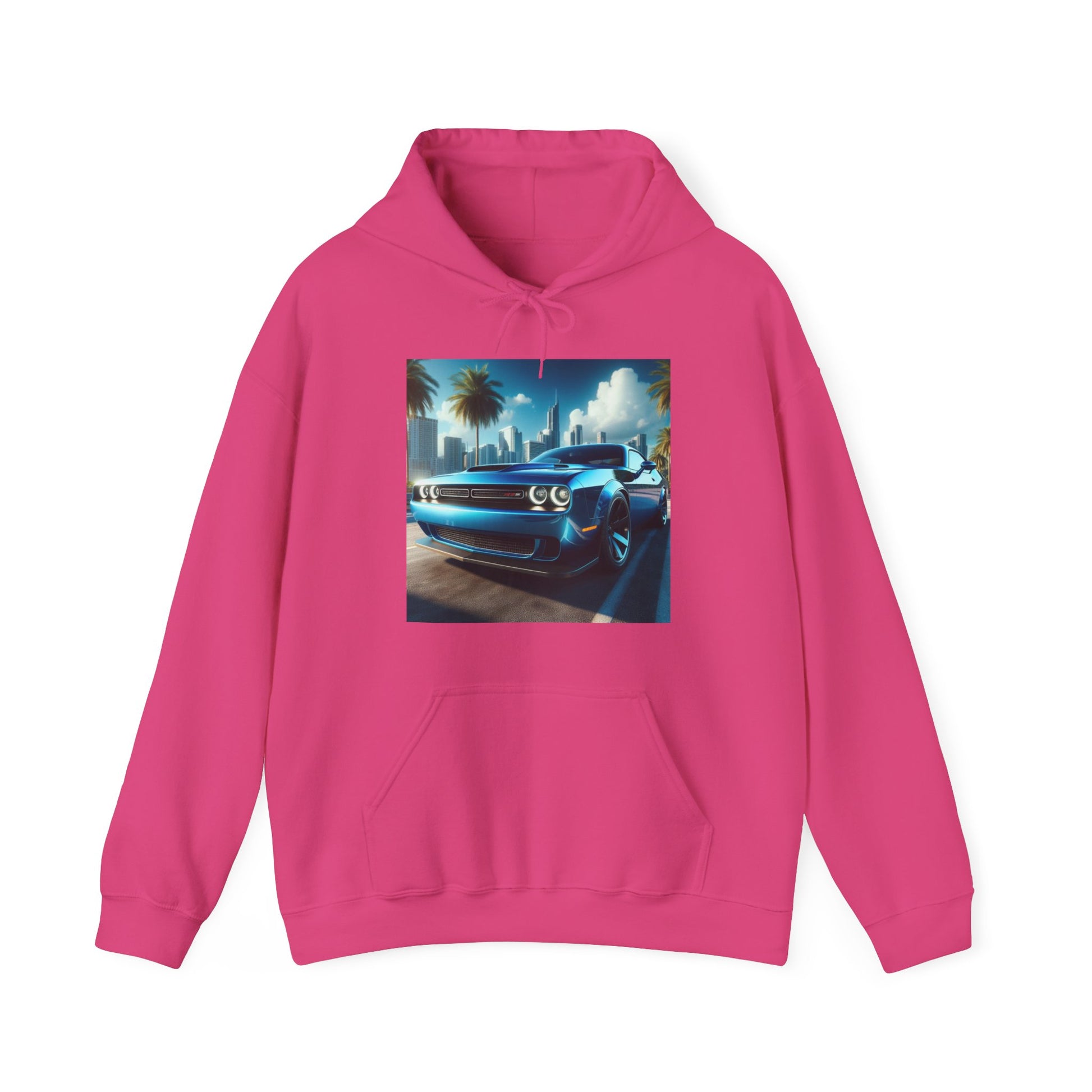Blue Challenger Hoodie Hoodie Printify Heliconia S