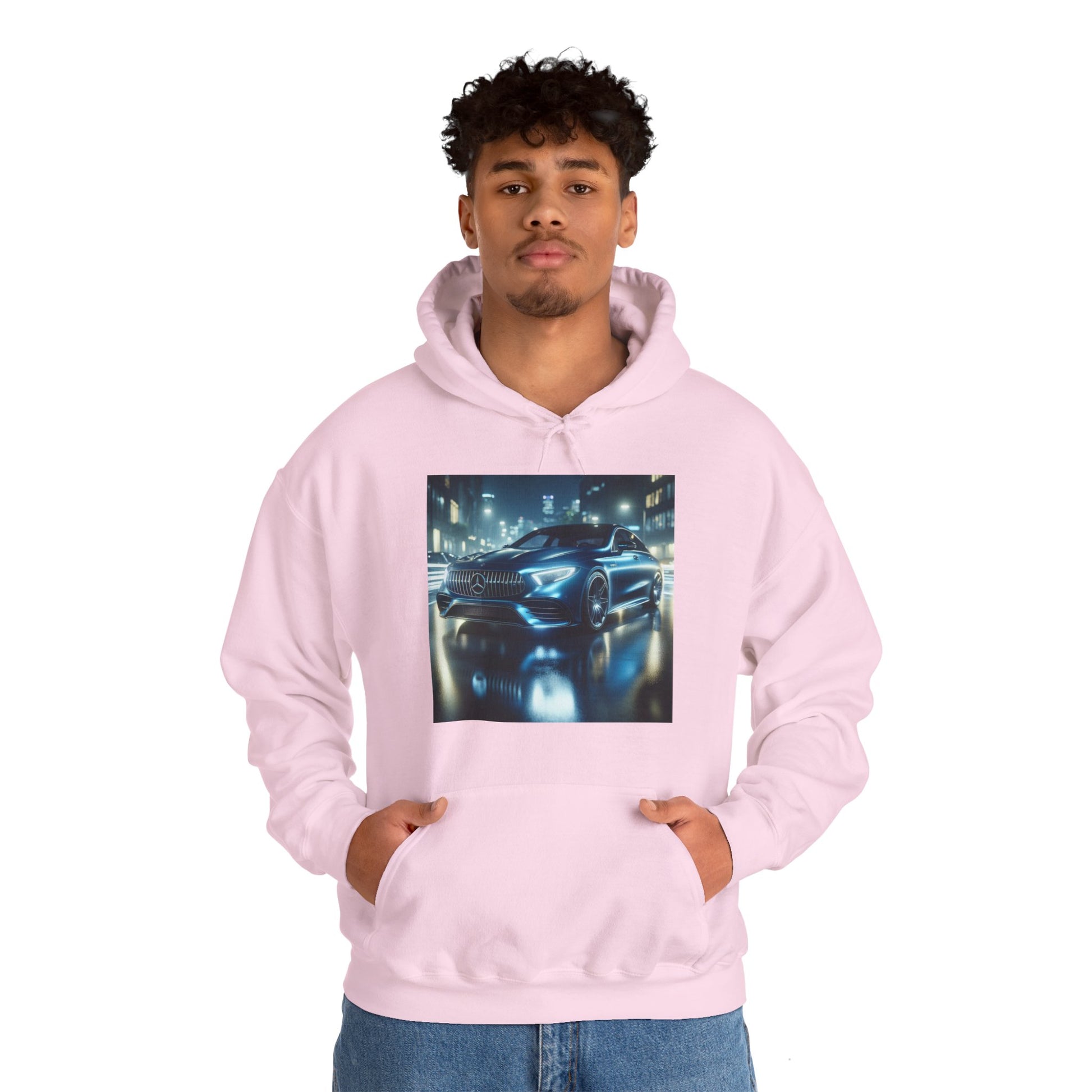 Blue Mercedes Hoodie Hoodie Printify