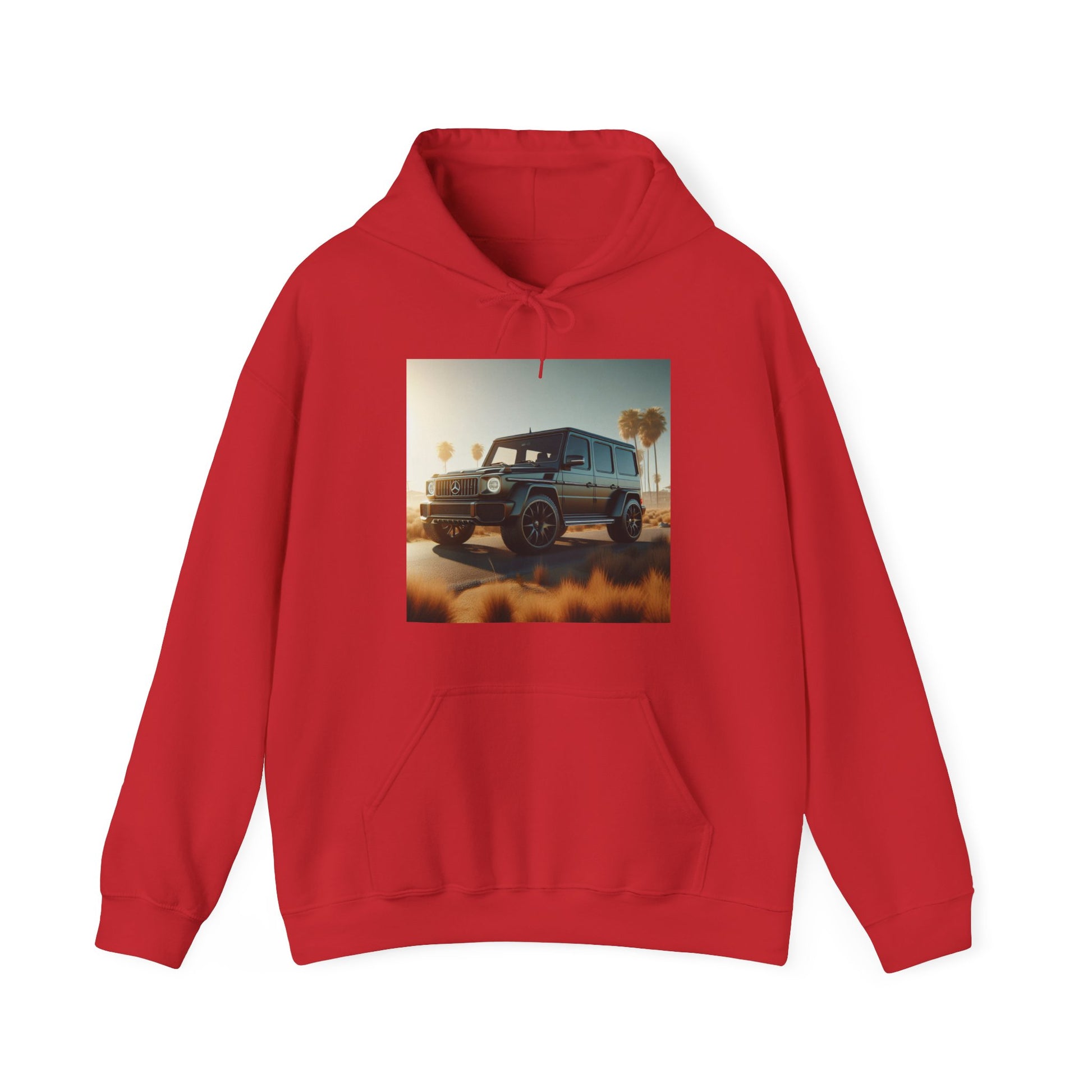 Black G-Wagon Hoodie Hoodie Printify Red S
