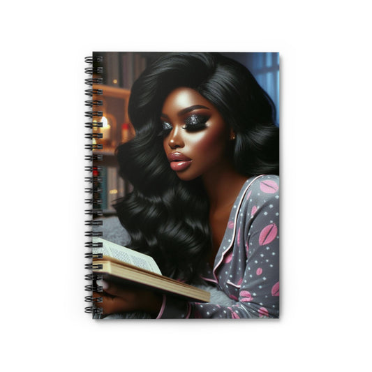Late Night Book Spiral Notebook Paper products Printify One Size