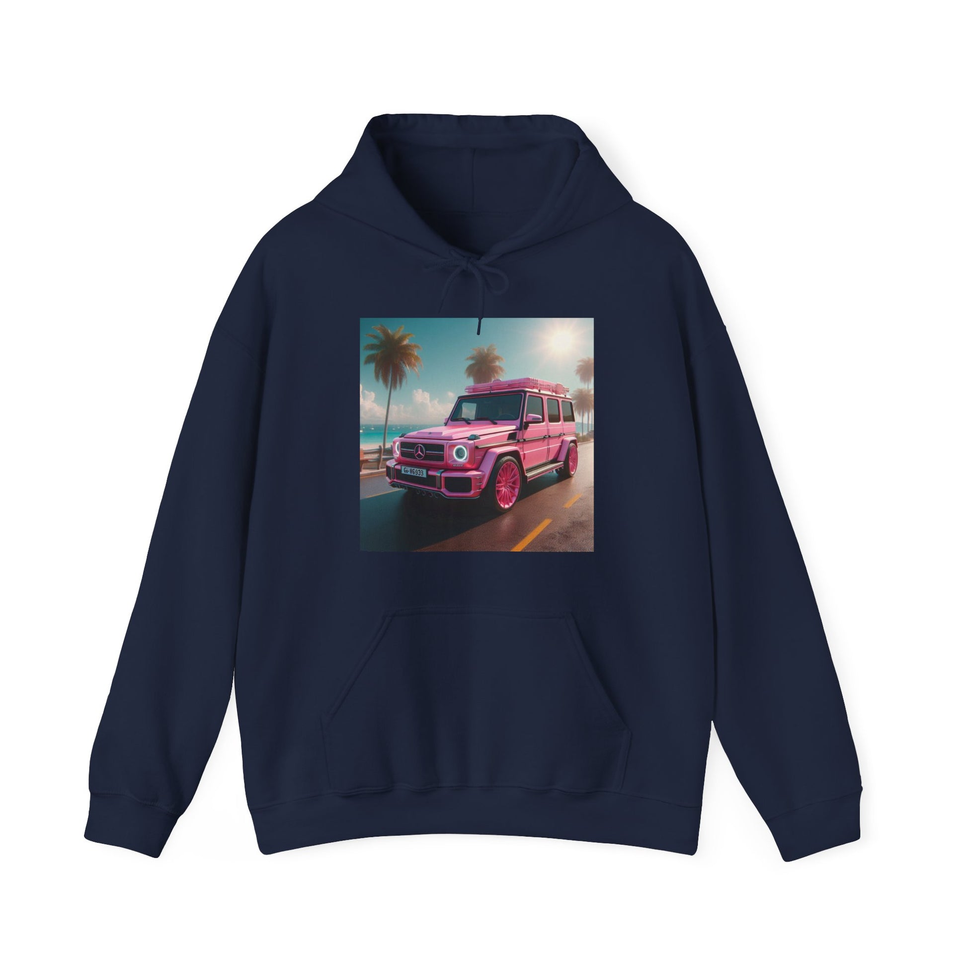 Pink G-Wagon Hoodie Hoodie Printify Navy S