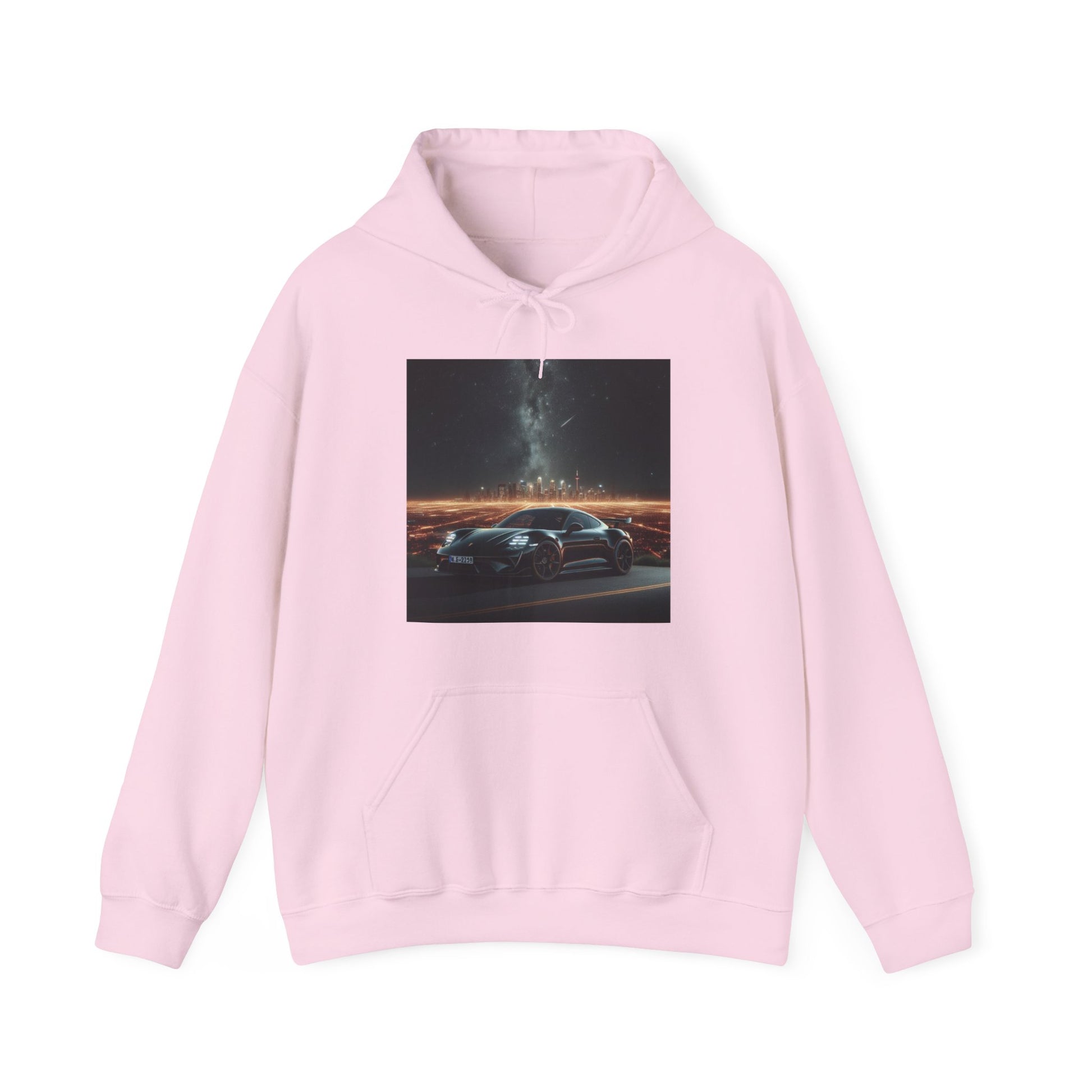 Black Porsche Hoodie Hoodie Printify Light Pink S