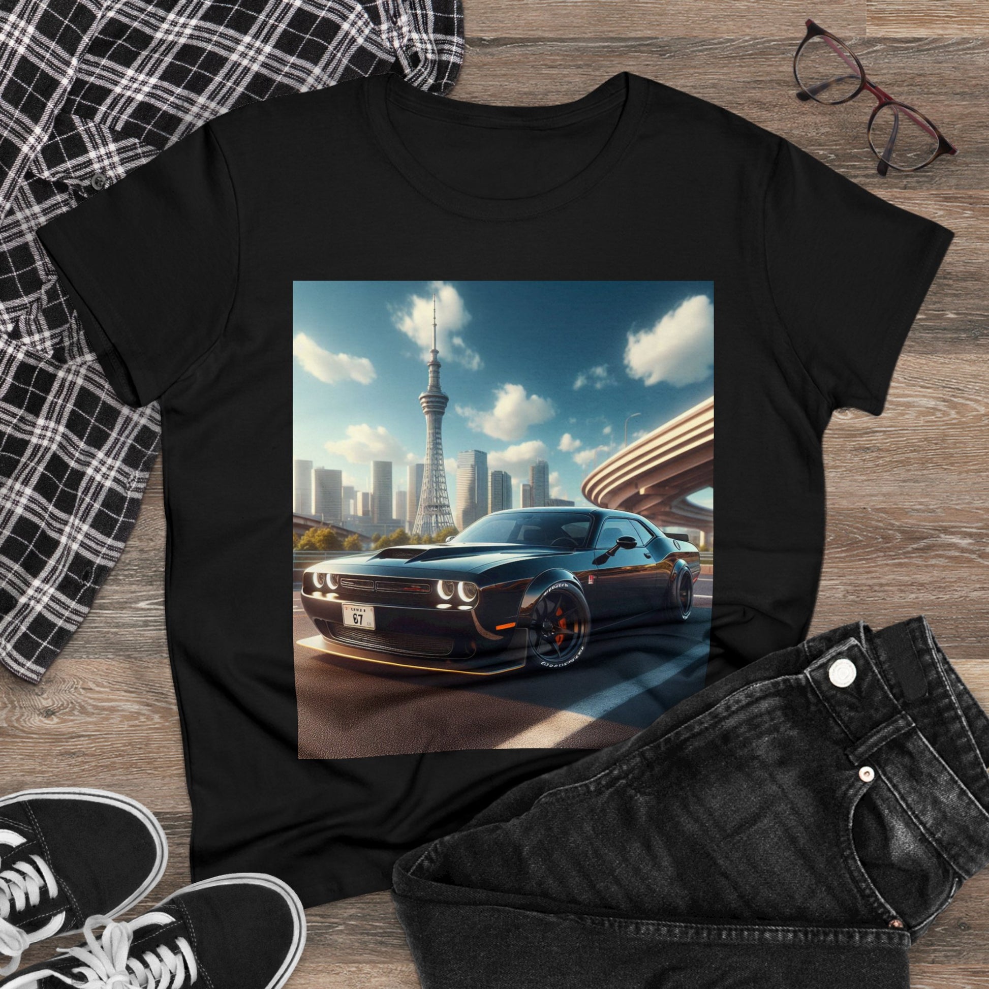 Black Challenger T-Shirt T-Shirt Printify