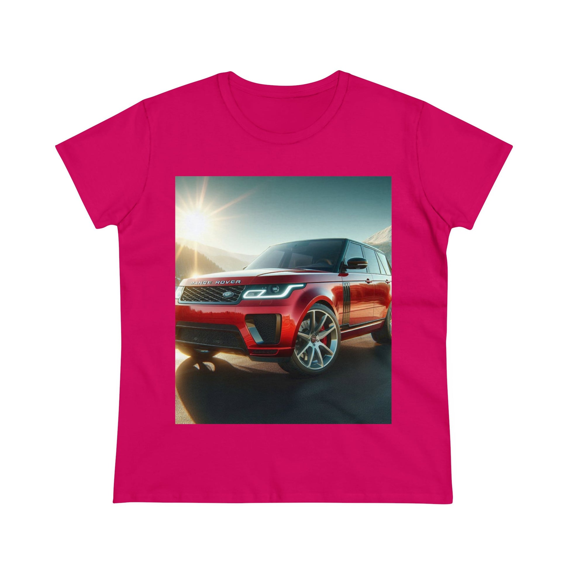 Red Range Rover T-Shirt T-Shirt Printify Heliconia S
