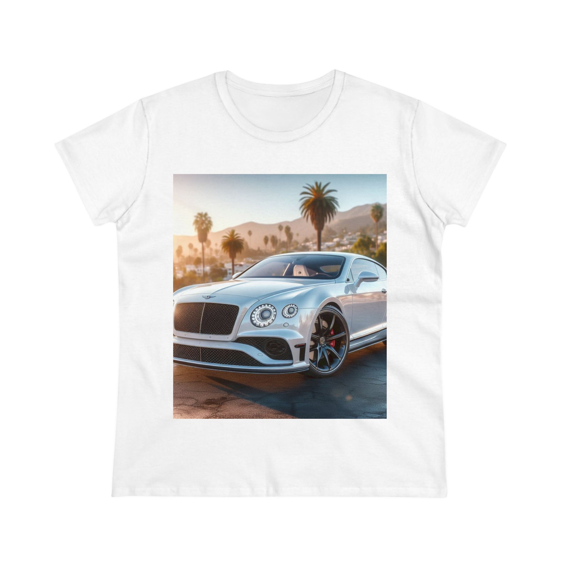 Silver Bentley T-Shirt T-Shirt Printify White S