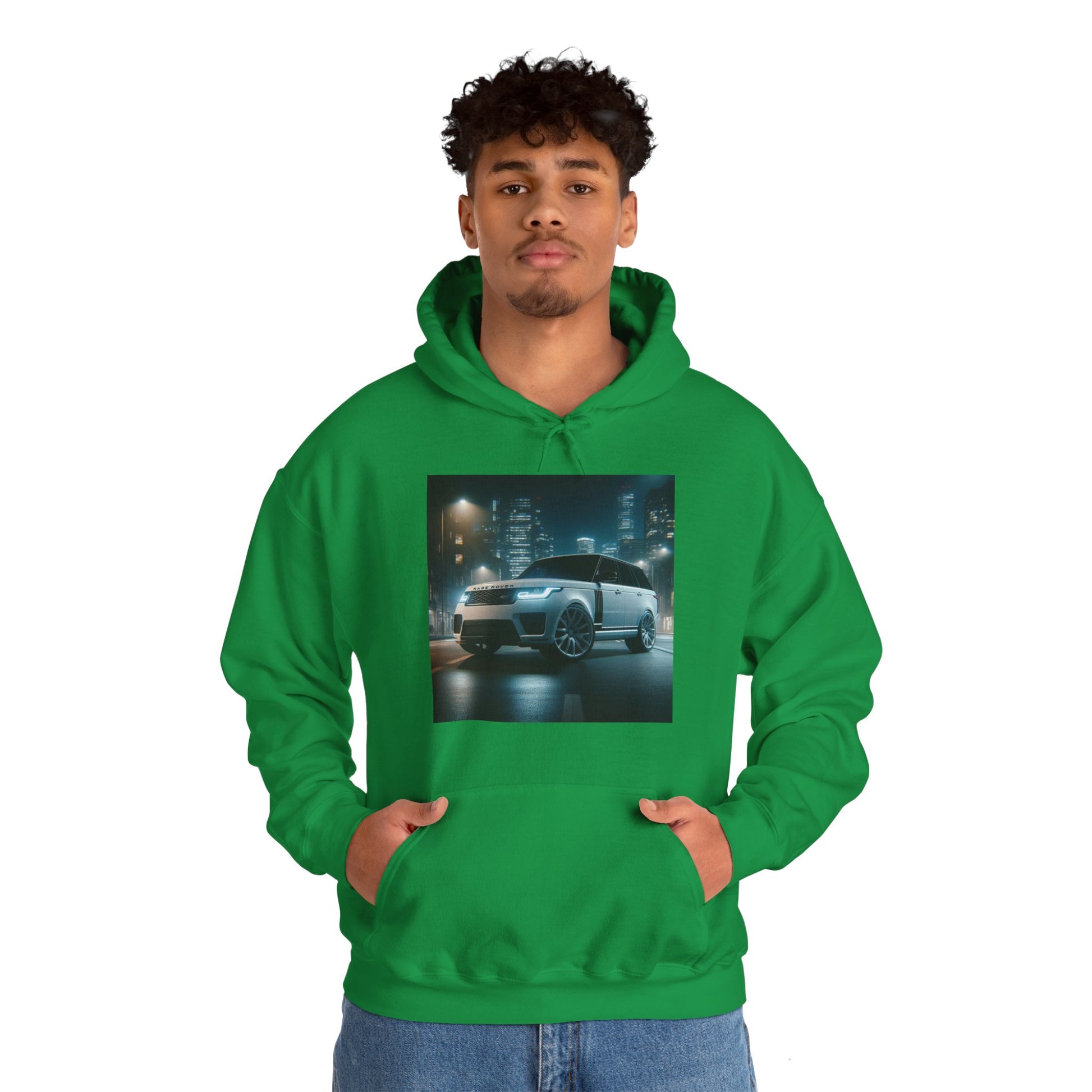 White Range Rover Hoodie Hoodie Printify
