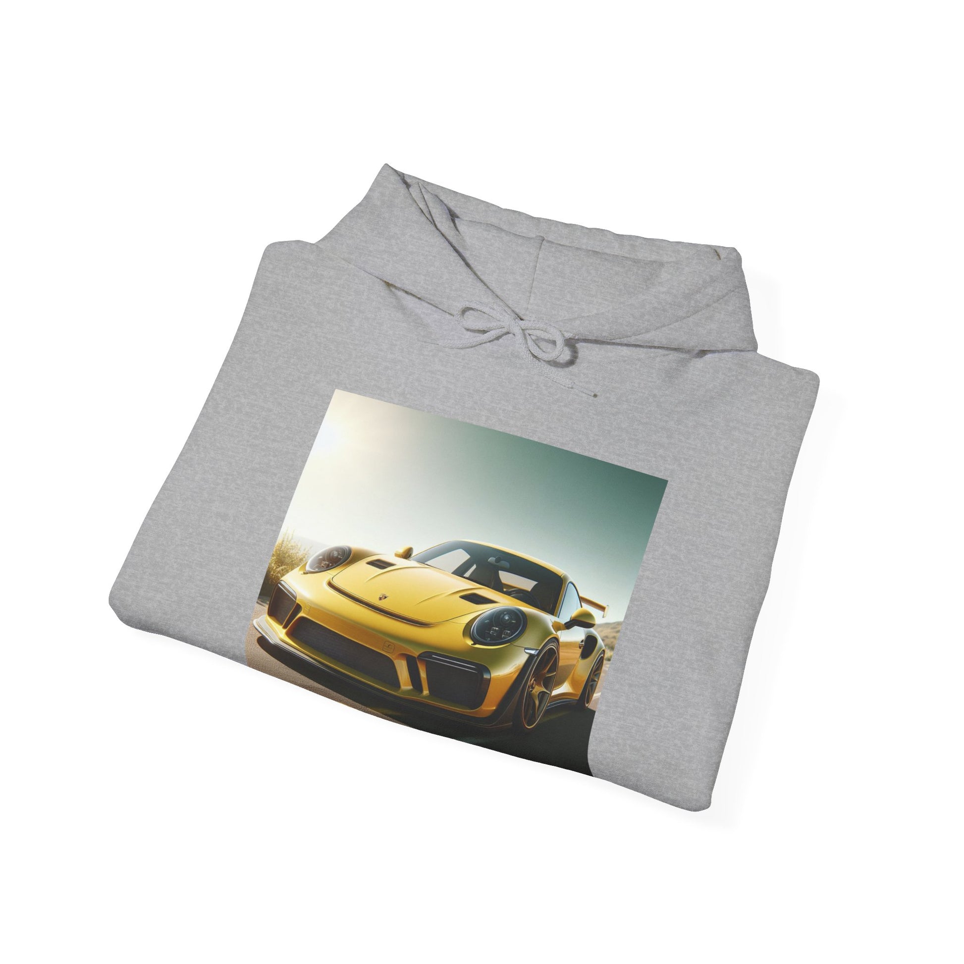 Yellow Porsche Hoodie Hoodie Printify