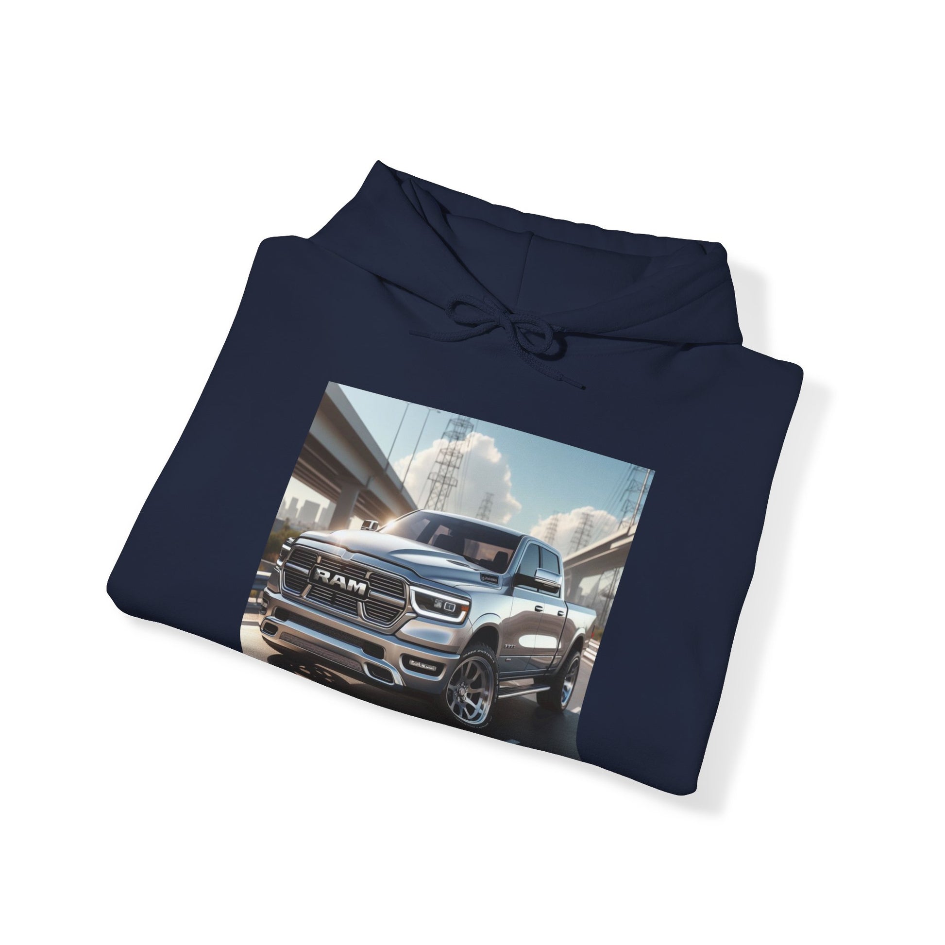 Silver Dodge Ram Hoodie Hoodie Printify