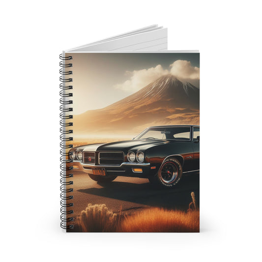 1972 Black Buick Gran Sport Spiral Notebook Paper products Printify